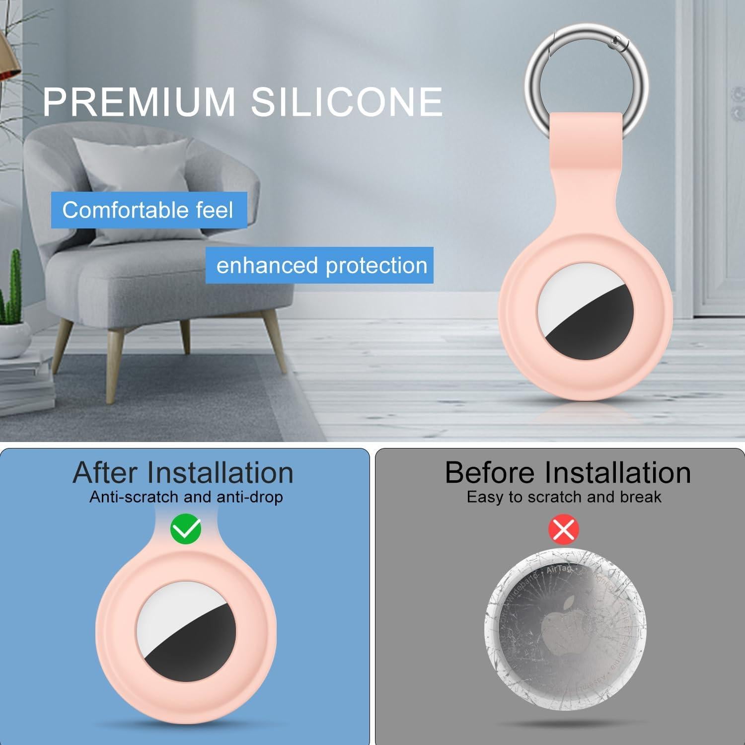 Funda de Silicona Vancle para AirTag 4 Piezas Colores