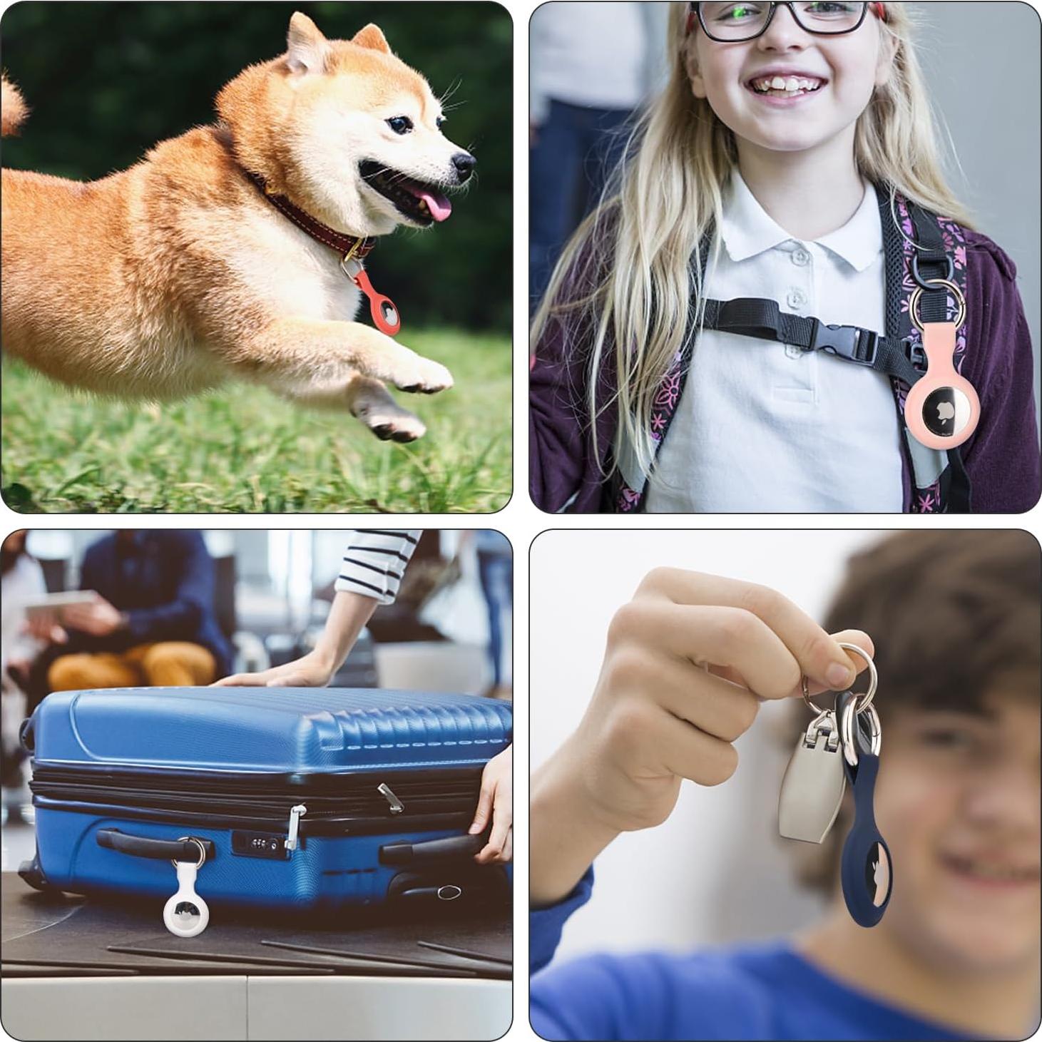 Funda de Silicona Vancle para AirTag 4 Piezas Colores