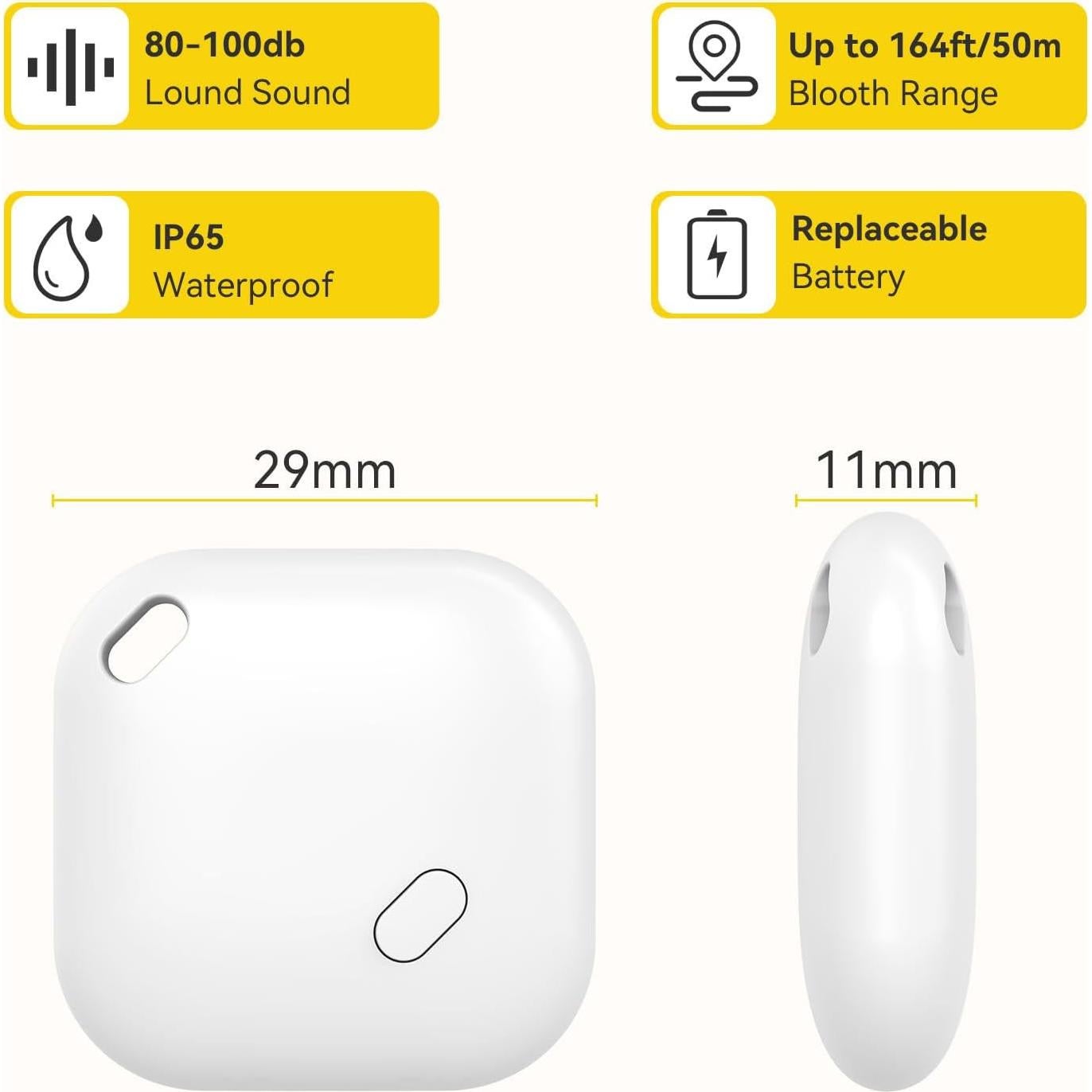 Localizador de Llaves Smart Tag MIUXGIO Blanco 4 Paquete
