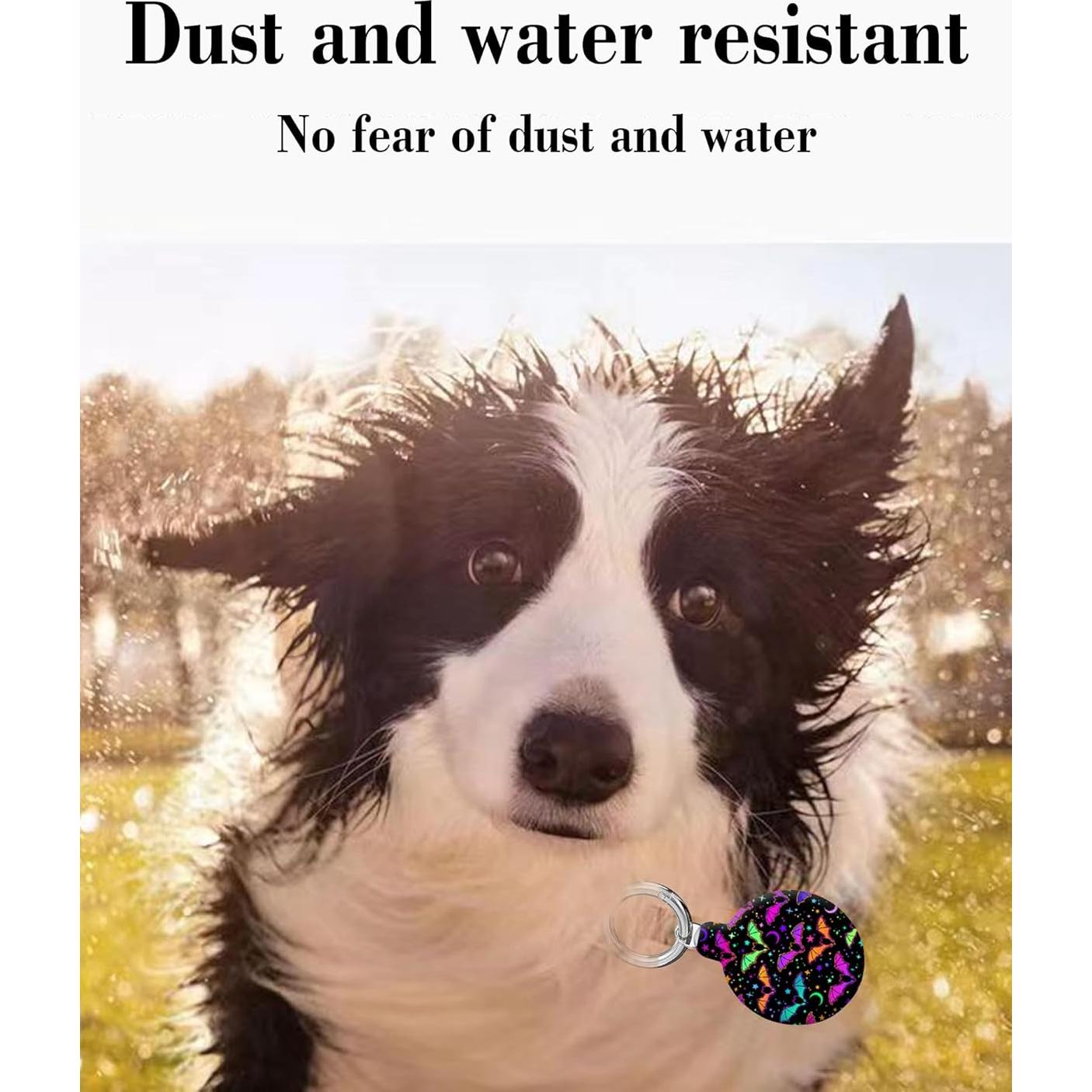 Funda Protectora para Air Tag LZMtacase Murciélagos Morados