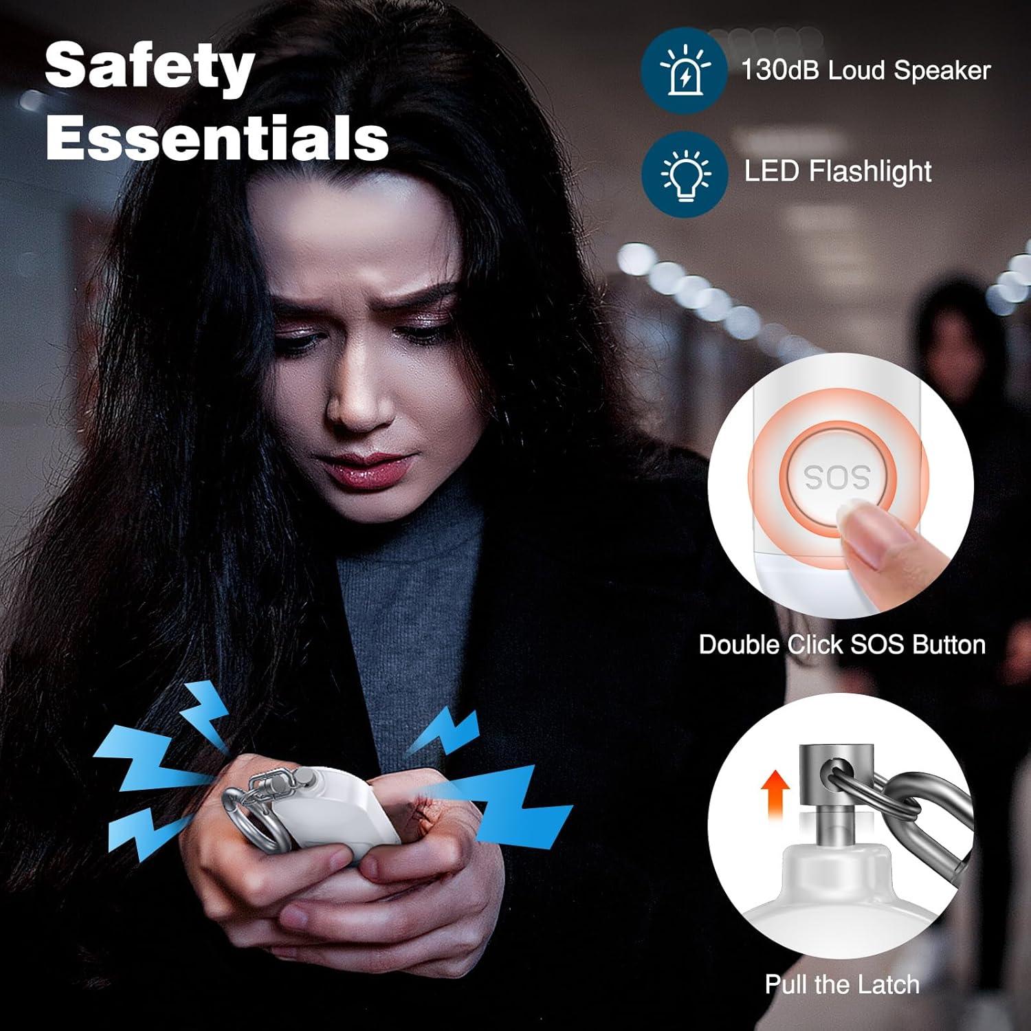 Alarma Personal Recargable iMangoo 130dB con Luz LED