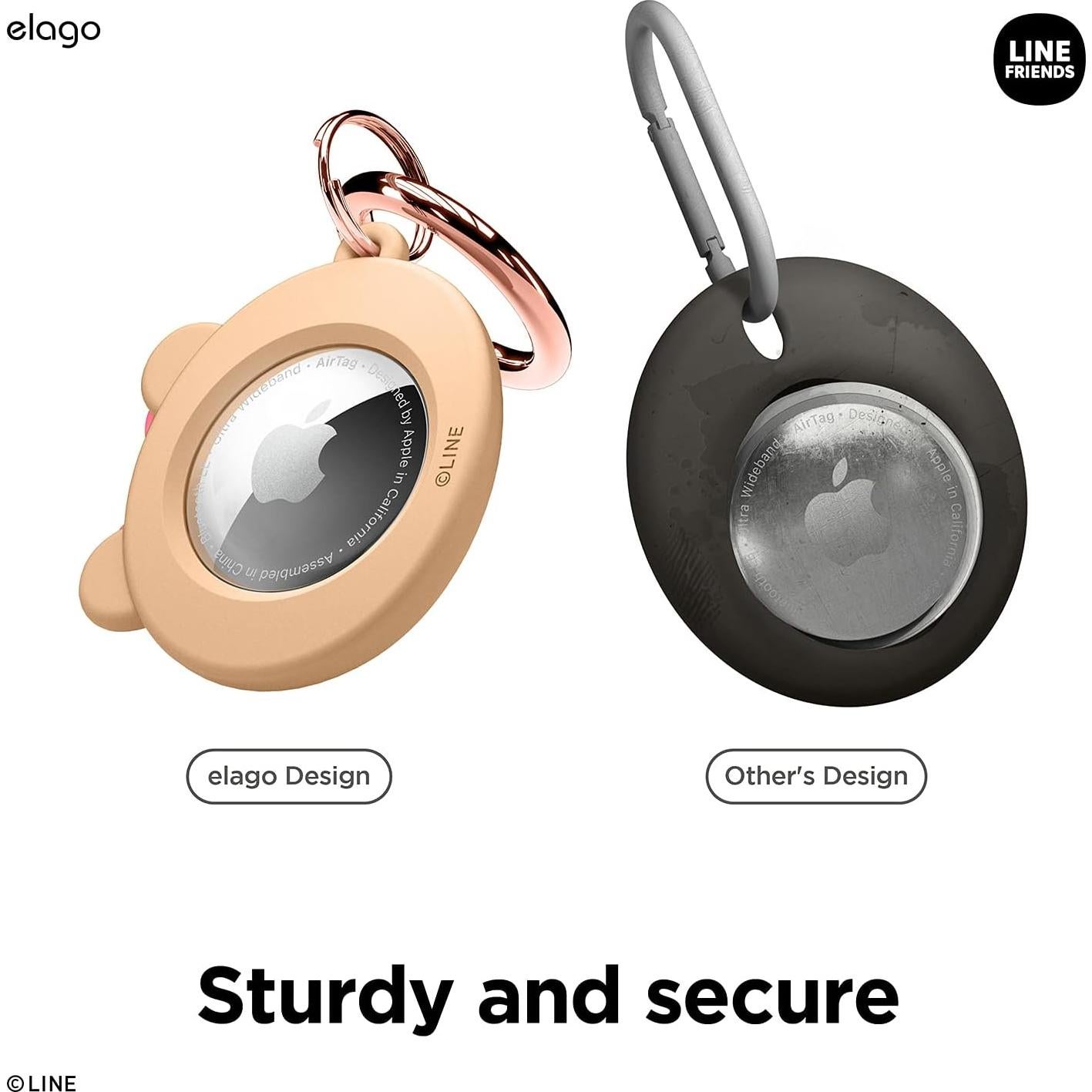 Funda de Silicona elago LINE Friends para Apple AirTag Choco