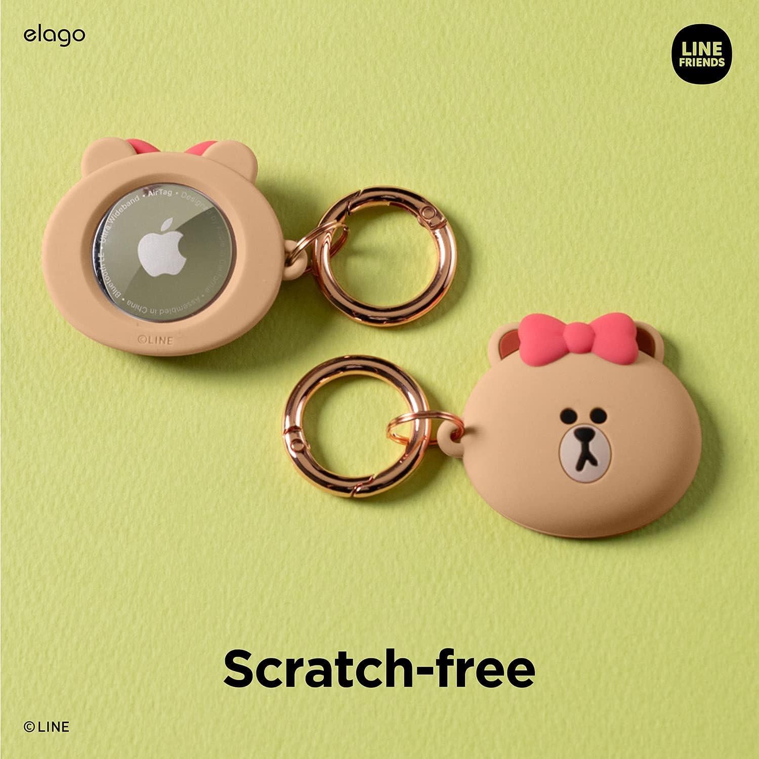 Funda de Silicona elago LINE Friends para Apple AirTag Choco