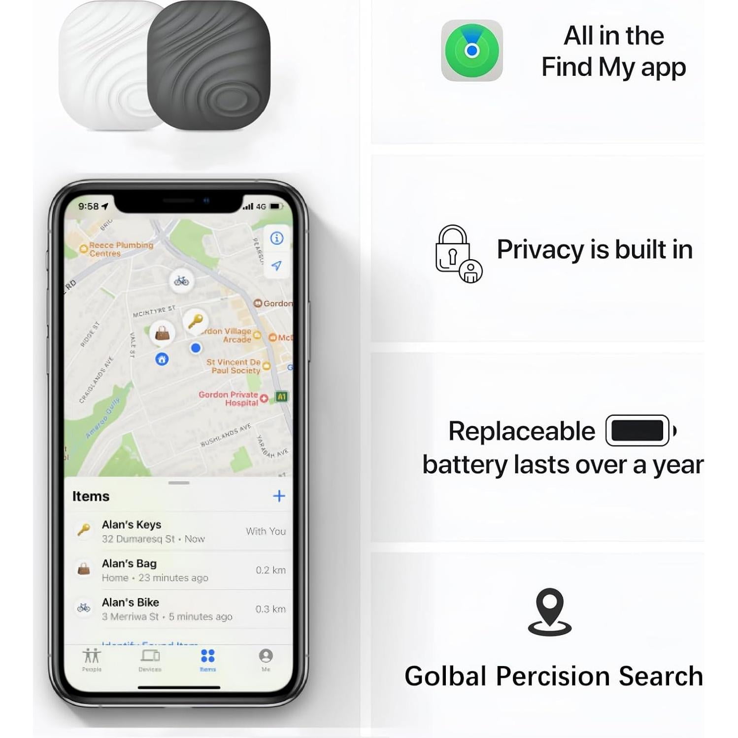 Buscador de Llaves Inteligente Nutale Focus iOS Bluetooth