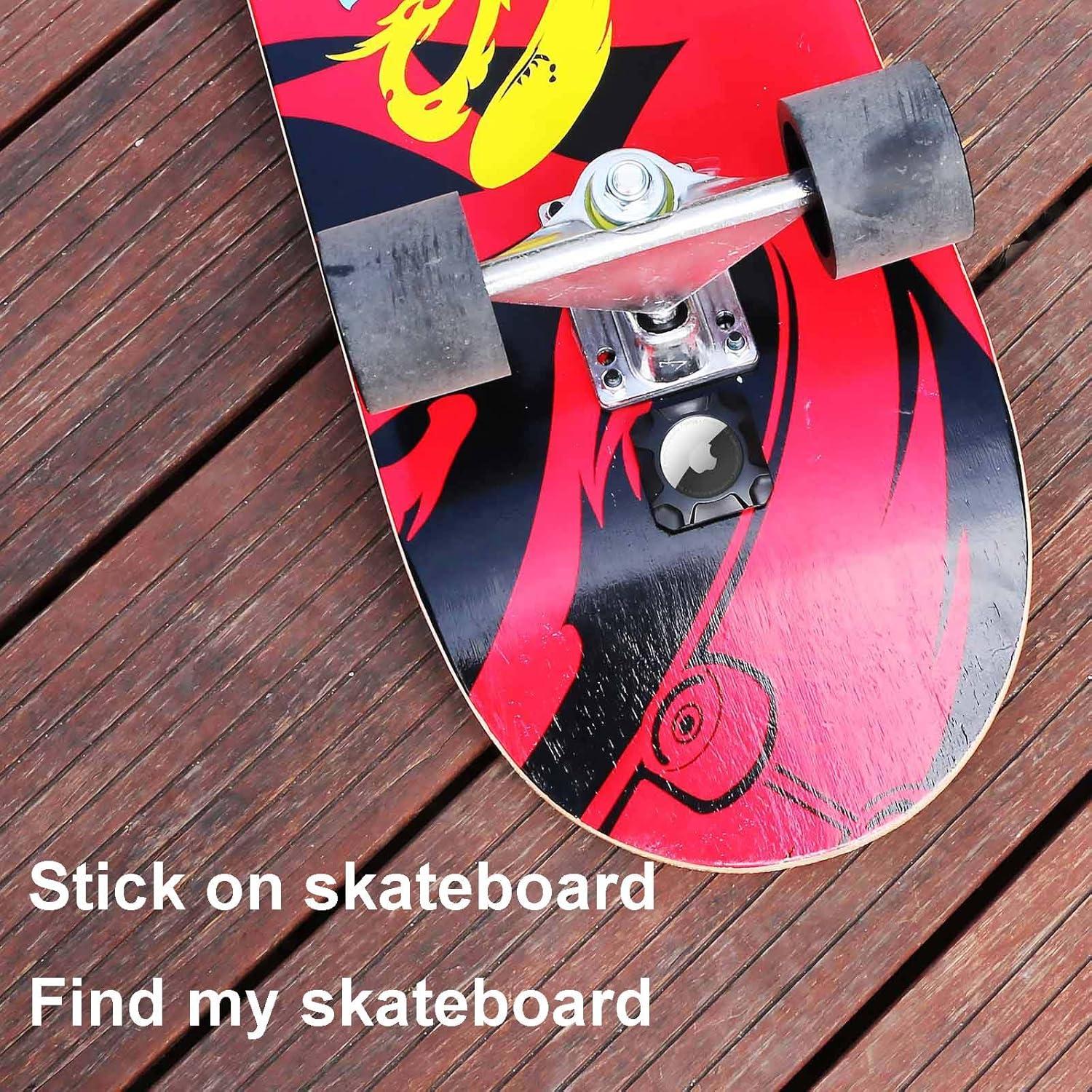 Soporte AirTag Cybertank Stick-On Adhesivo 4 Paquetes Negro