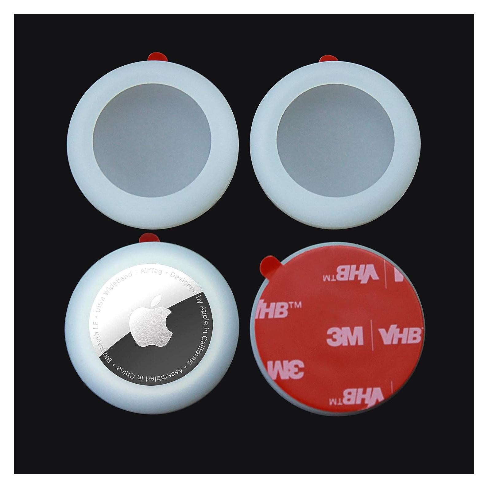 Funda de Silicona Adhesiva 3M para Apple Air Tag - 4 Unidades