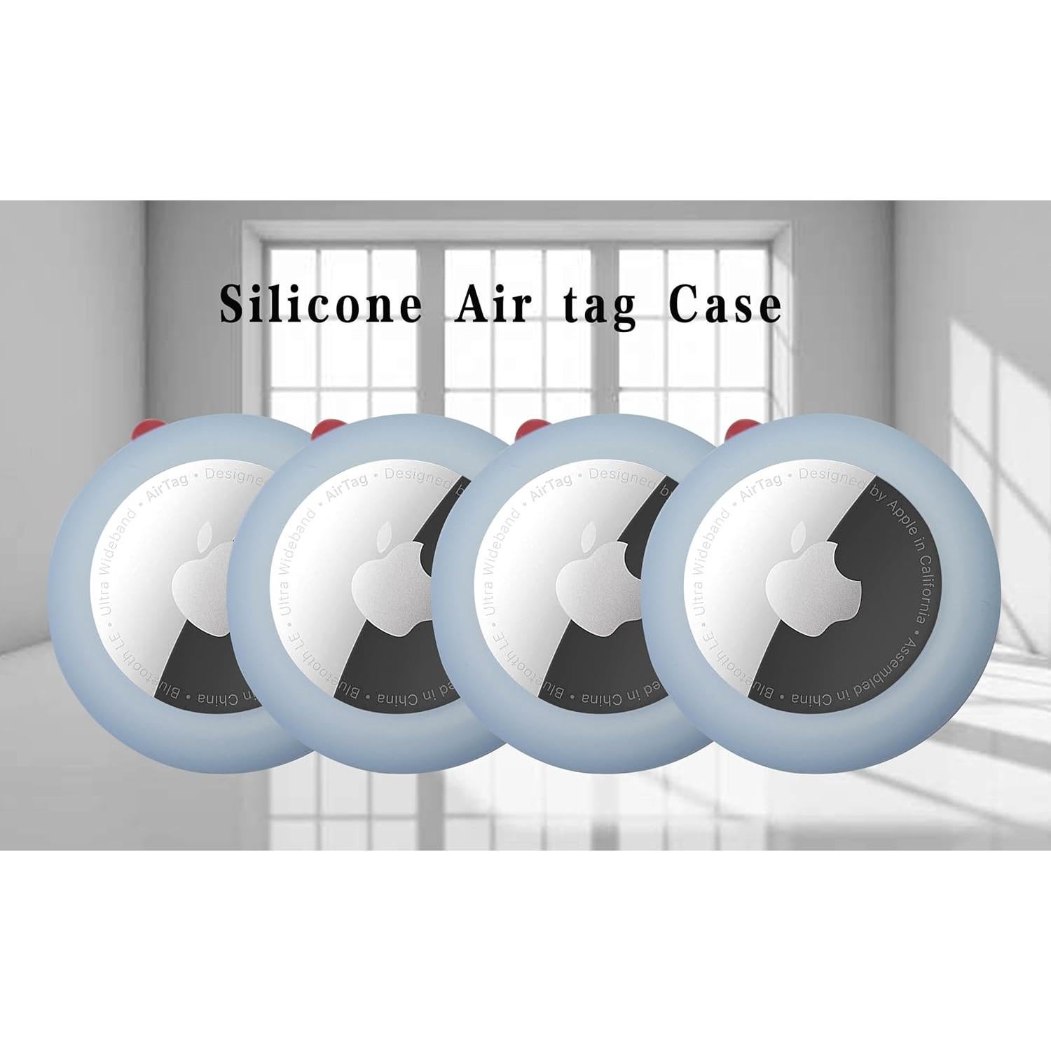 Funda de Silicona Adhesiva 3M para Apple Air Tag - 4 Unidades