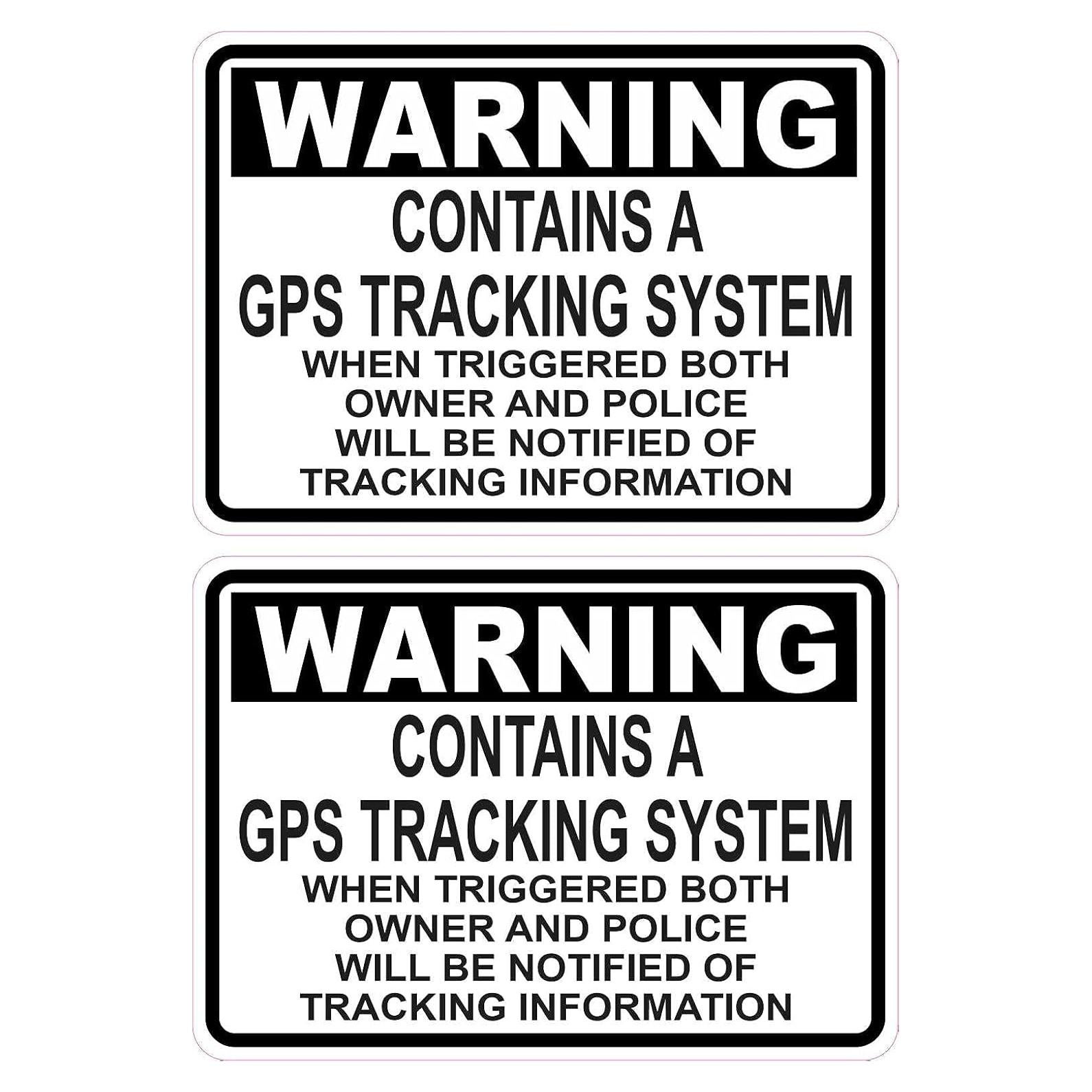 StickerTalk Stickers Vinilo GPS Advertencia 2 Piezas