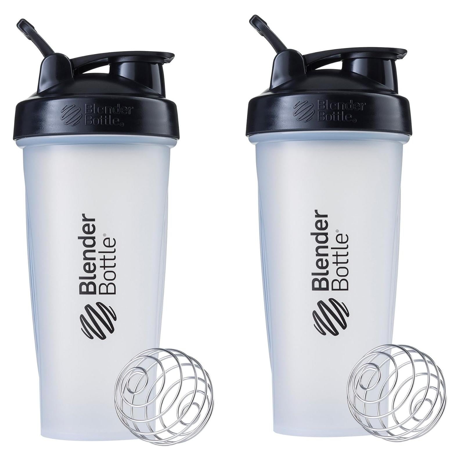 Botella Mezcladora BlenderBottle 28oz Paquete de 2 Clara/Negra
