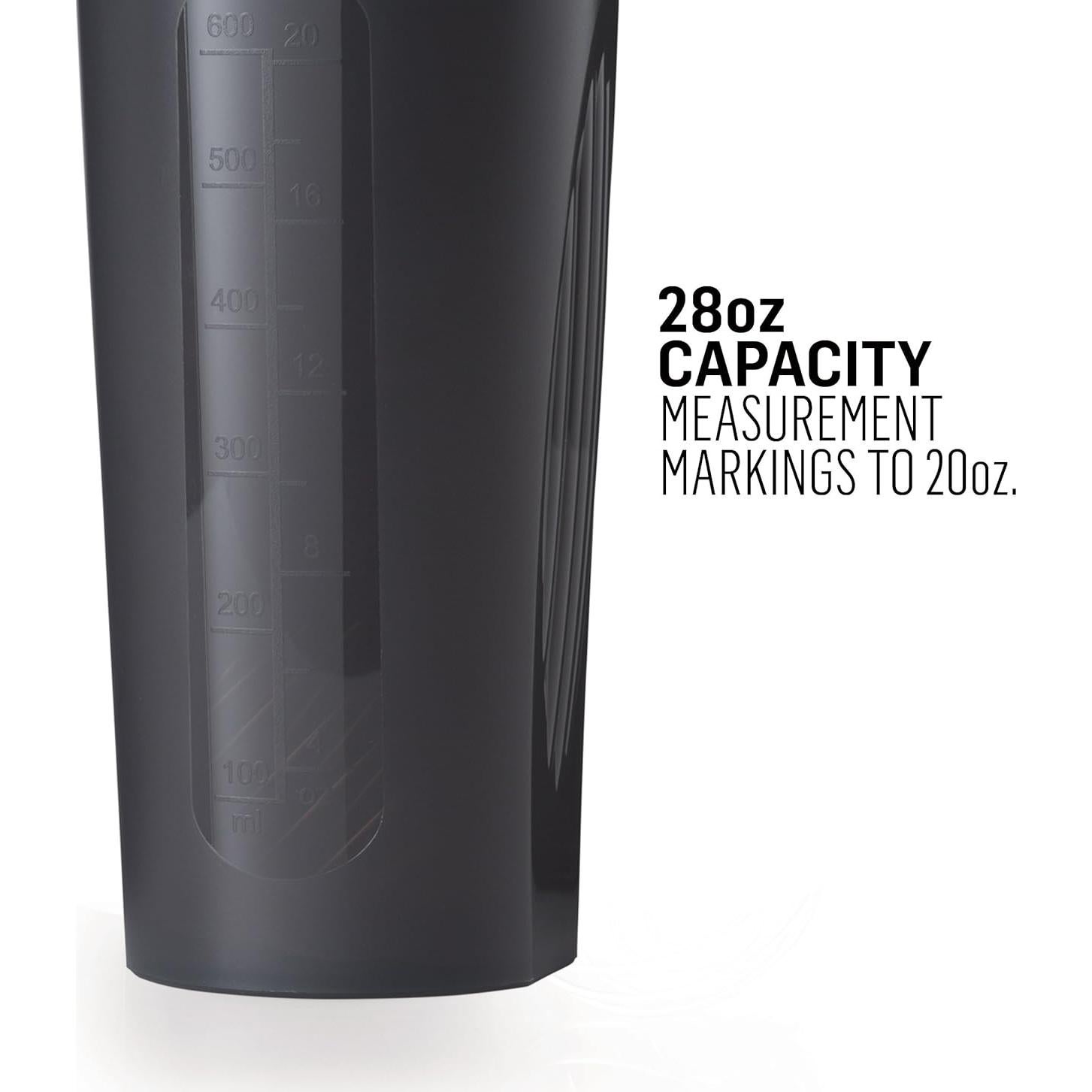 Botella Mezcladora BlenderBottle 28oz Paquete de 2 Clara/Negra