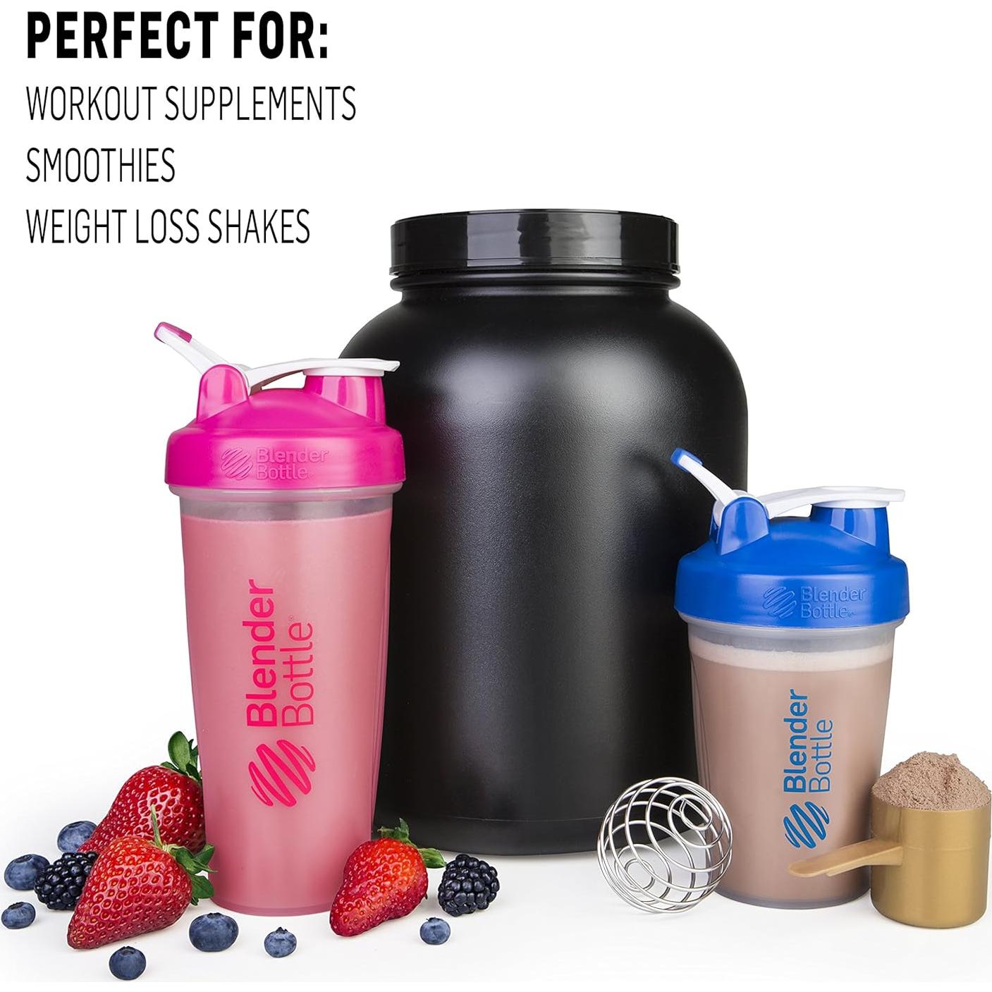 Botella Mezcladora BlenderBottle 28oz Paquete de 2 Clara/Negra