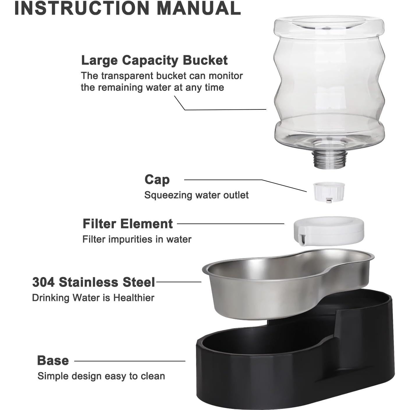 Dispensador de Agua Automático Sfozstra 4L Acero Inoxidable