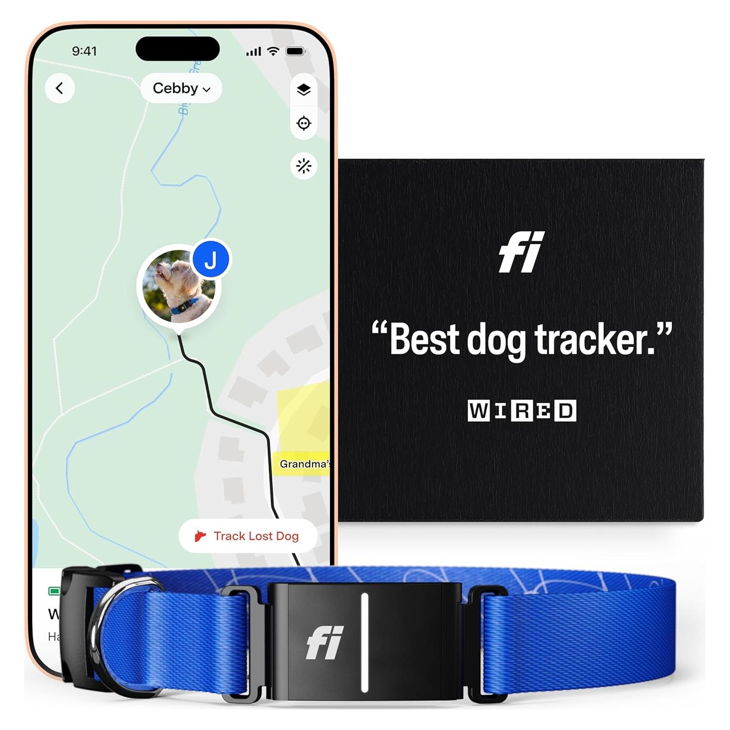 Collar GPS inteligente para perros Fi Series 3 - Azul Grande