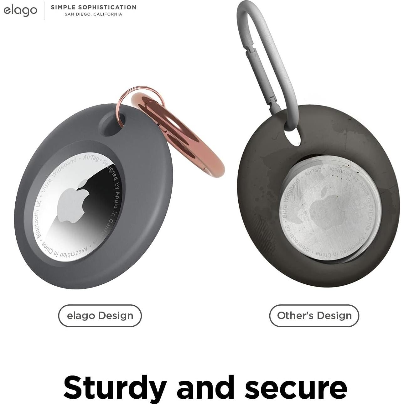 Funda Básica elago para AirTag - Silicona Gris Oscuro