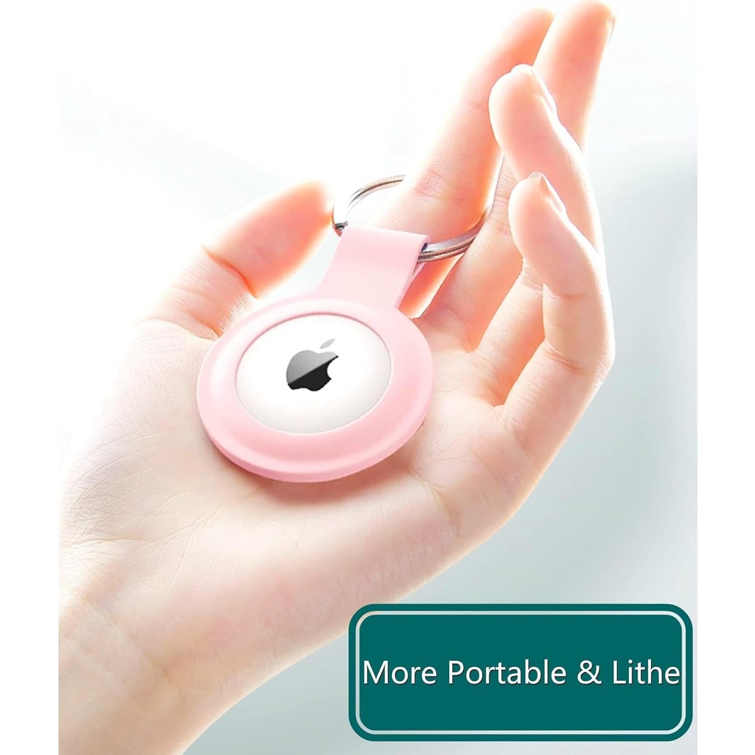 Funda de Silicona Se7enline para AirTag 2-Pack Verde Fluorescente