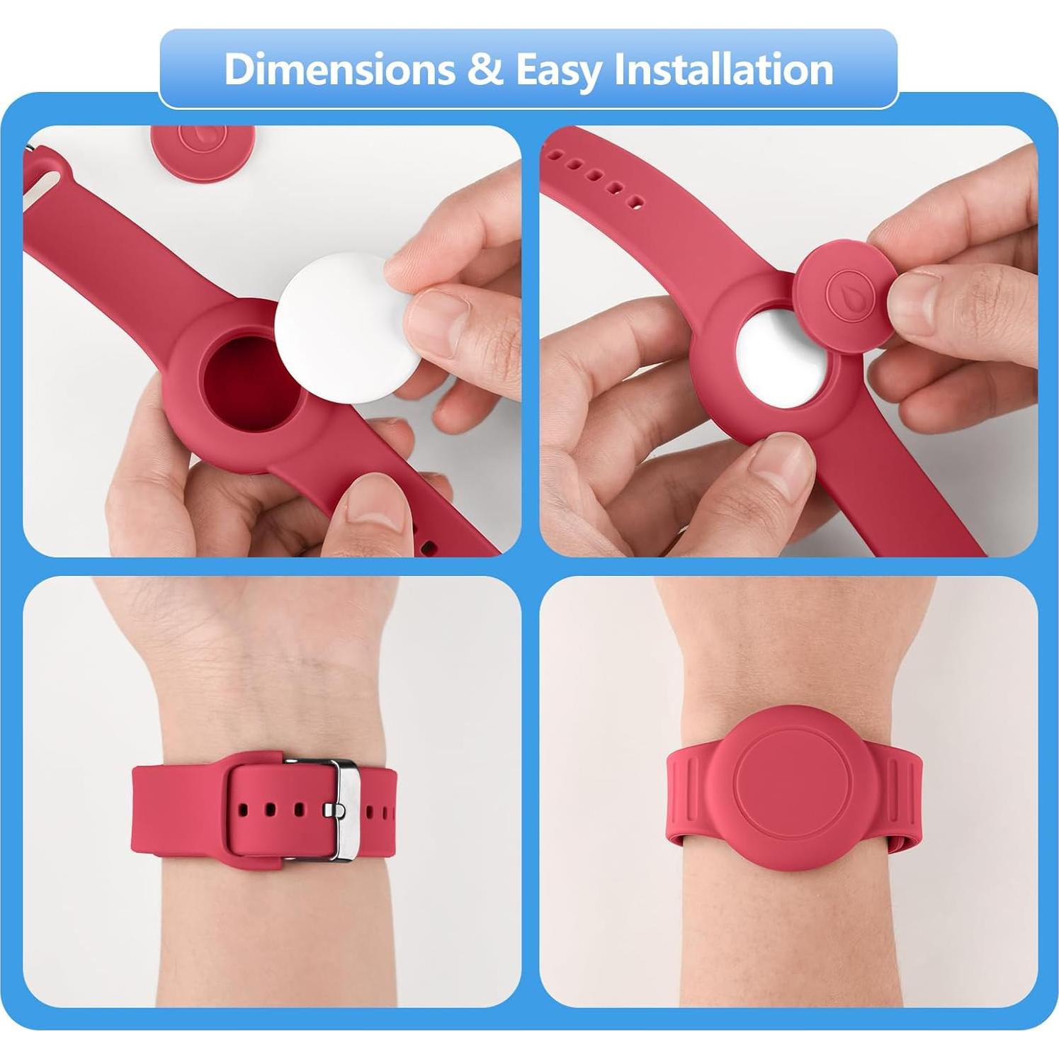 Pulsera Ajustable Meliya para Air Tag Niños Impermeable