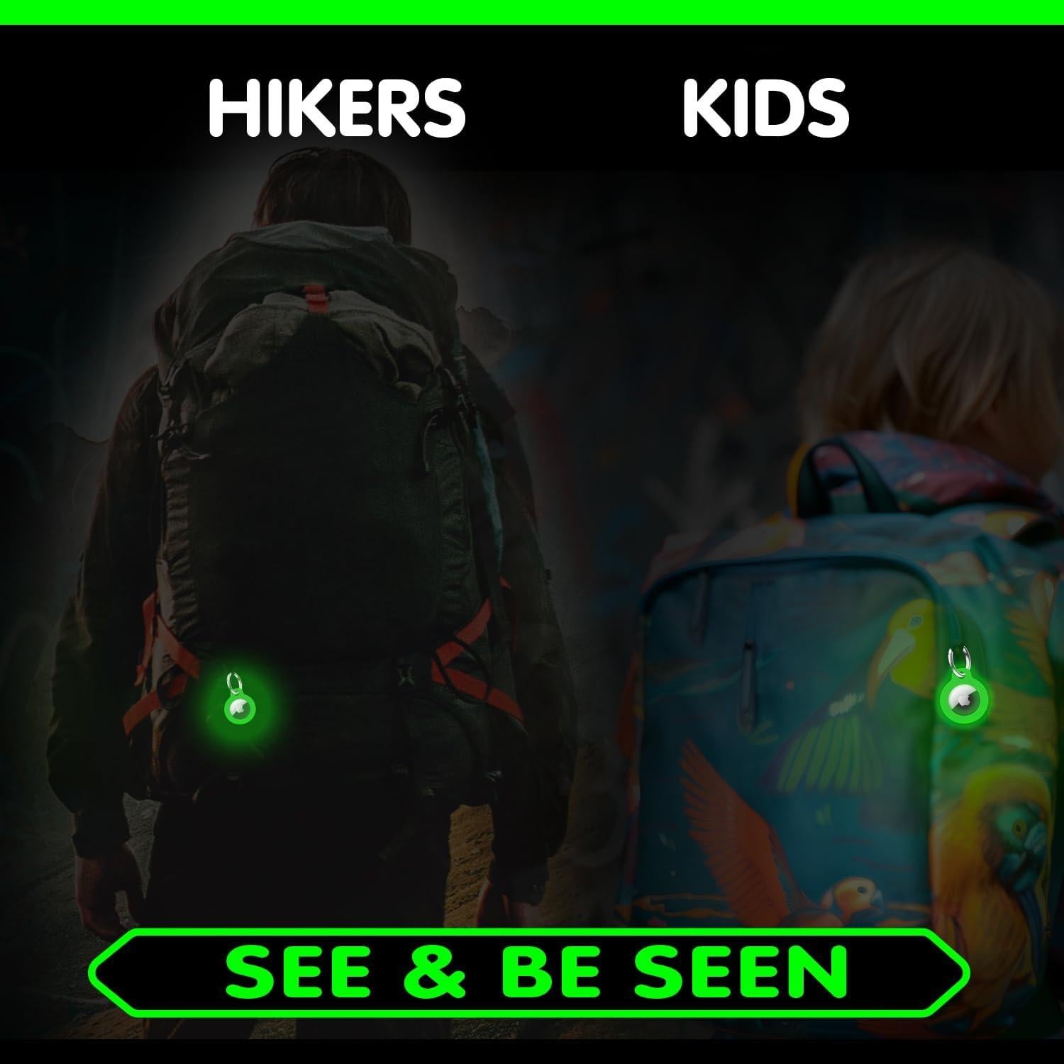 Paquete de 2 Soportes Brillantes GLO-X para AirTag 4 cm