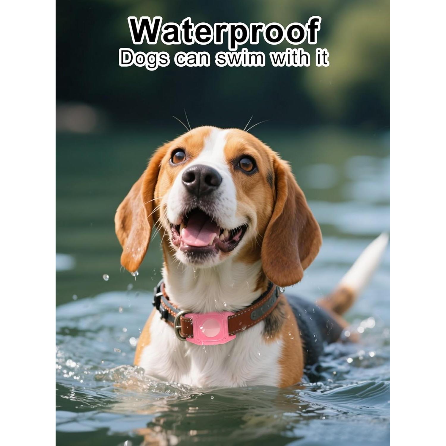 Soporte para Collar de Perro AirTag Petanims Rosa Impermeable