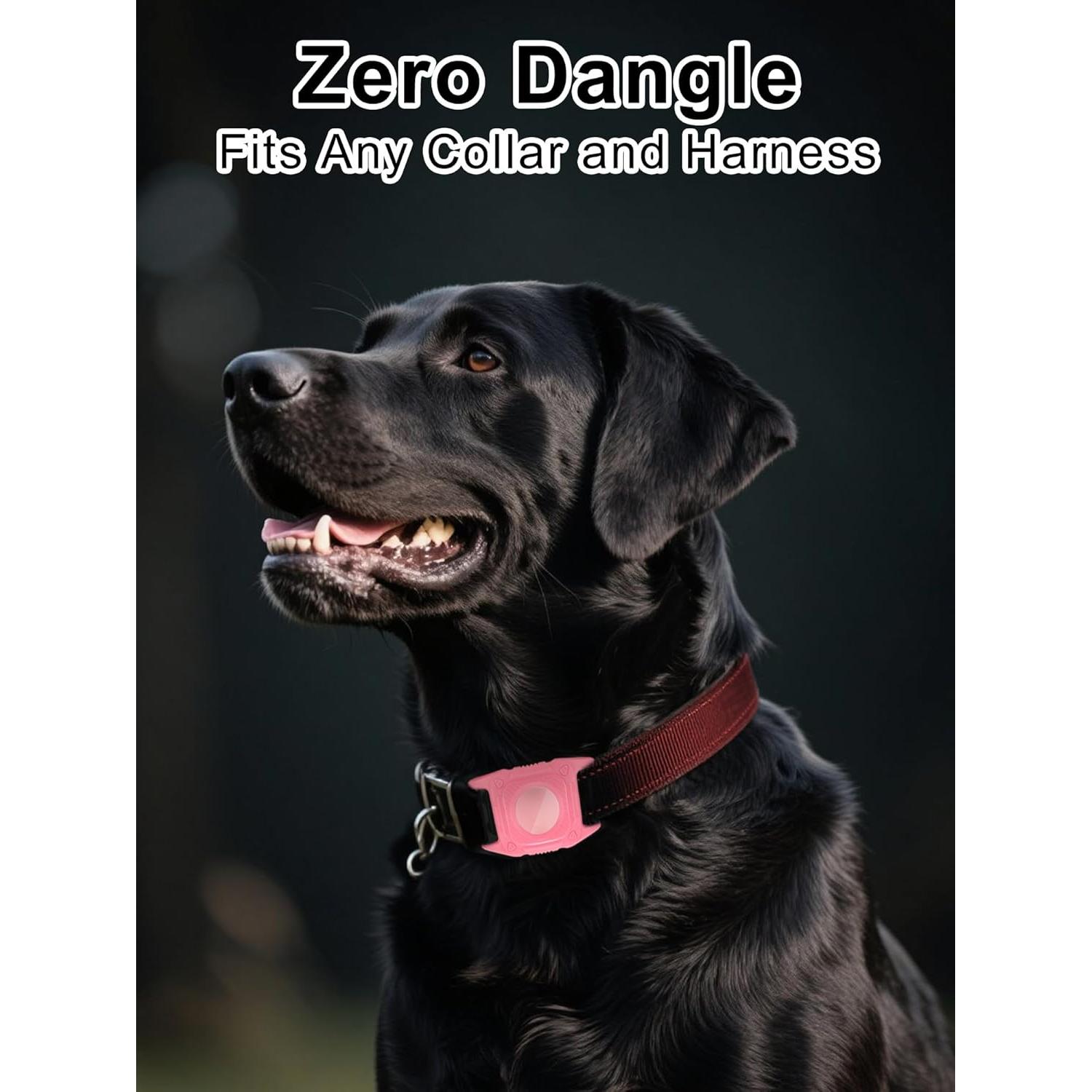 Soporte para Collar de Perro AirTag Petanims Rosa Impermeable