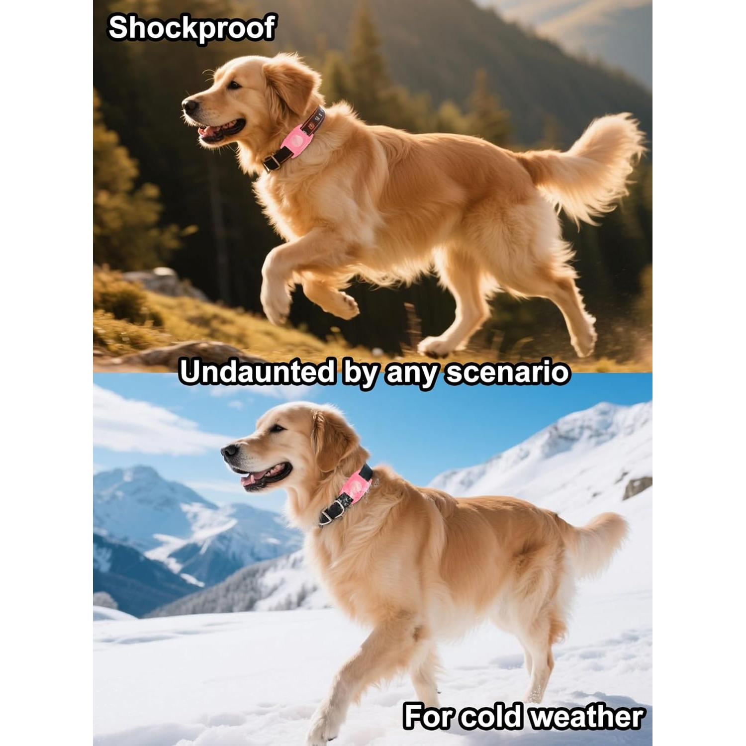 Soporte para Collar de Perro AirTag Petanims Rosa Impermeable