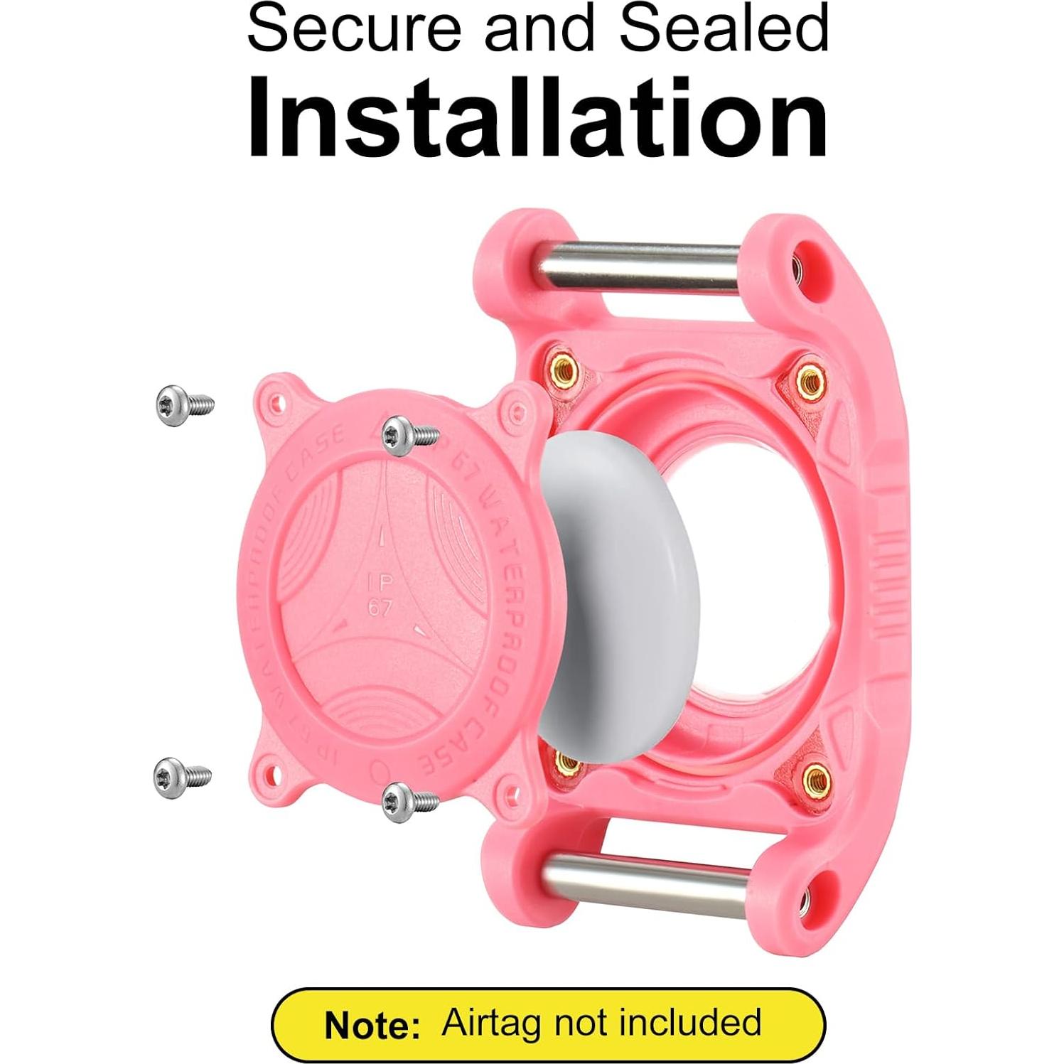 Soporte para Collar de Perro AirTag Petanims Rosa Impermeable