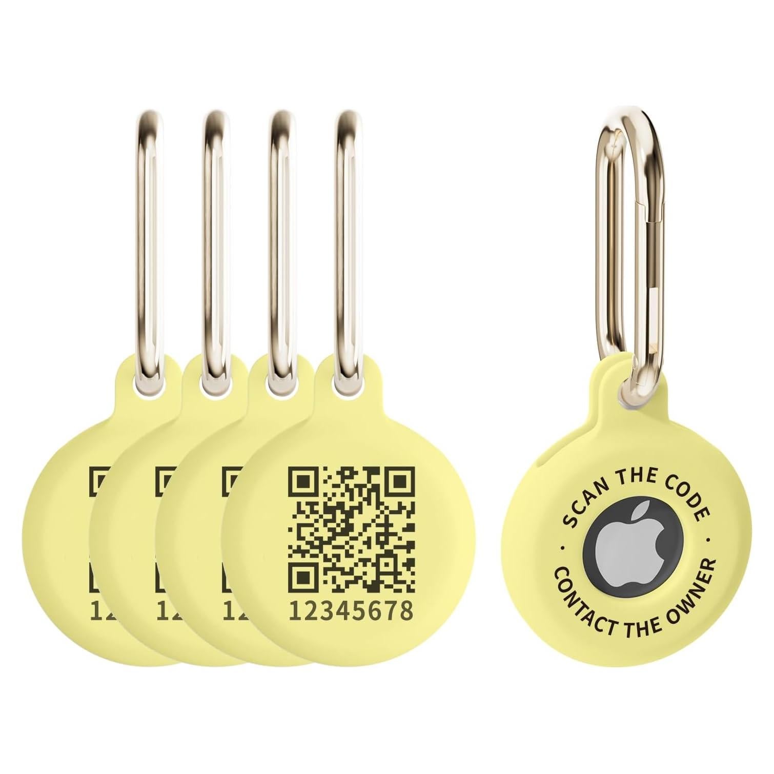 Soporte Airtag PIKEEPER con Código QR - Paquete de 4 Fundas