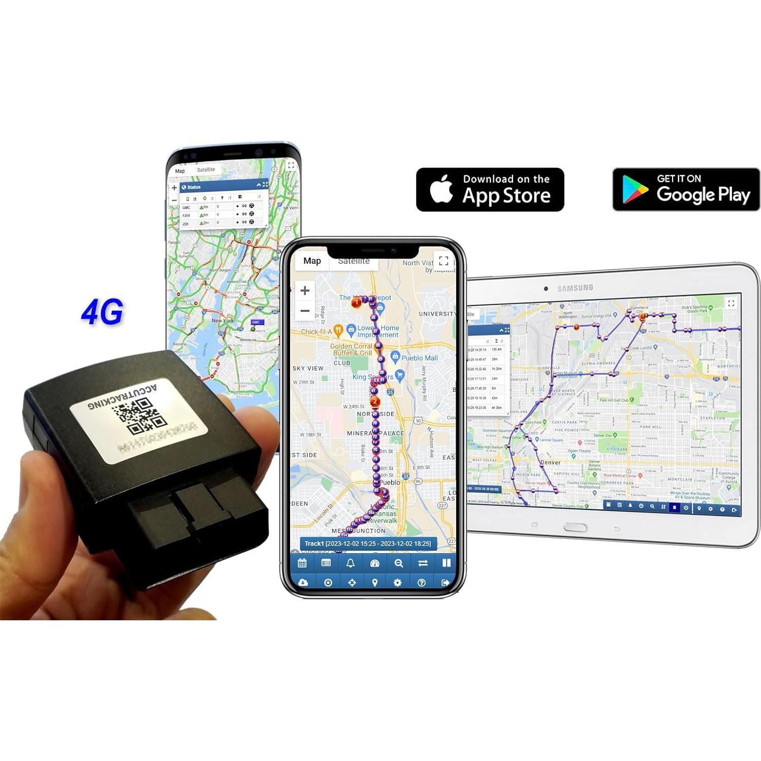 Rastreador GPS AccuTracking VTPLUG TK374 OBD-II 4G