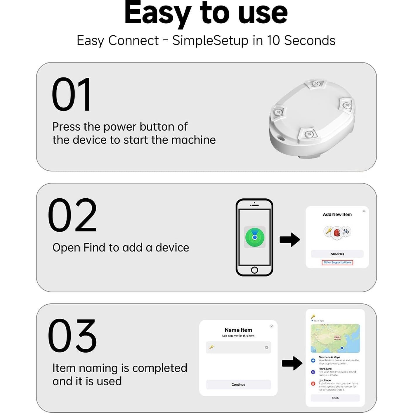 Etiquetas Inteligentes Eelexa para Apple Find My - 2 Paquete