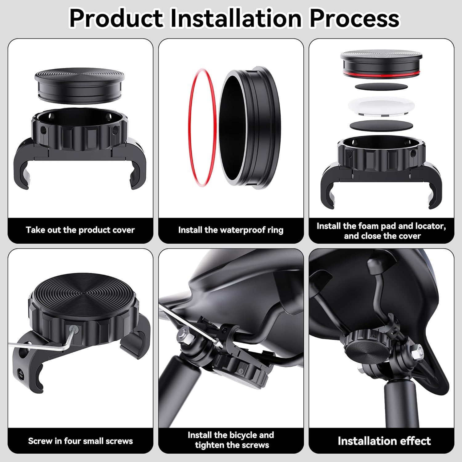 Soporte para AirTag de bicicleta DDJ oculto bajo el asiento