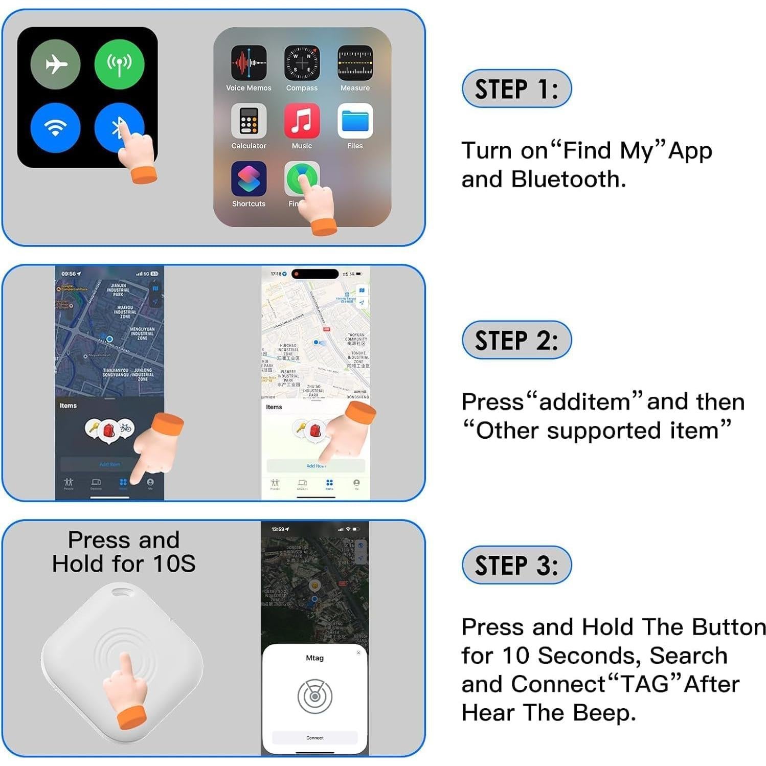 Paquete 2 Rastreador Bluetooth LAOLASEED Air Tracker IP67