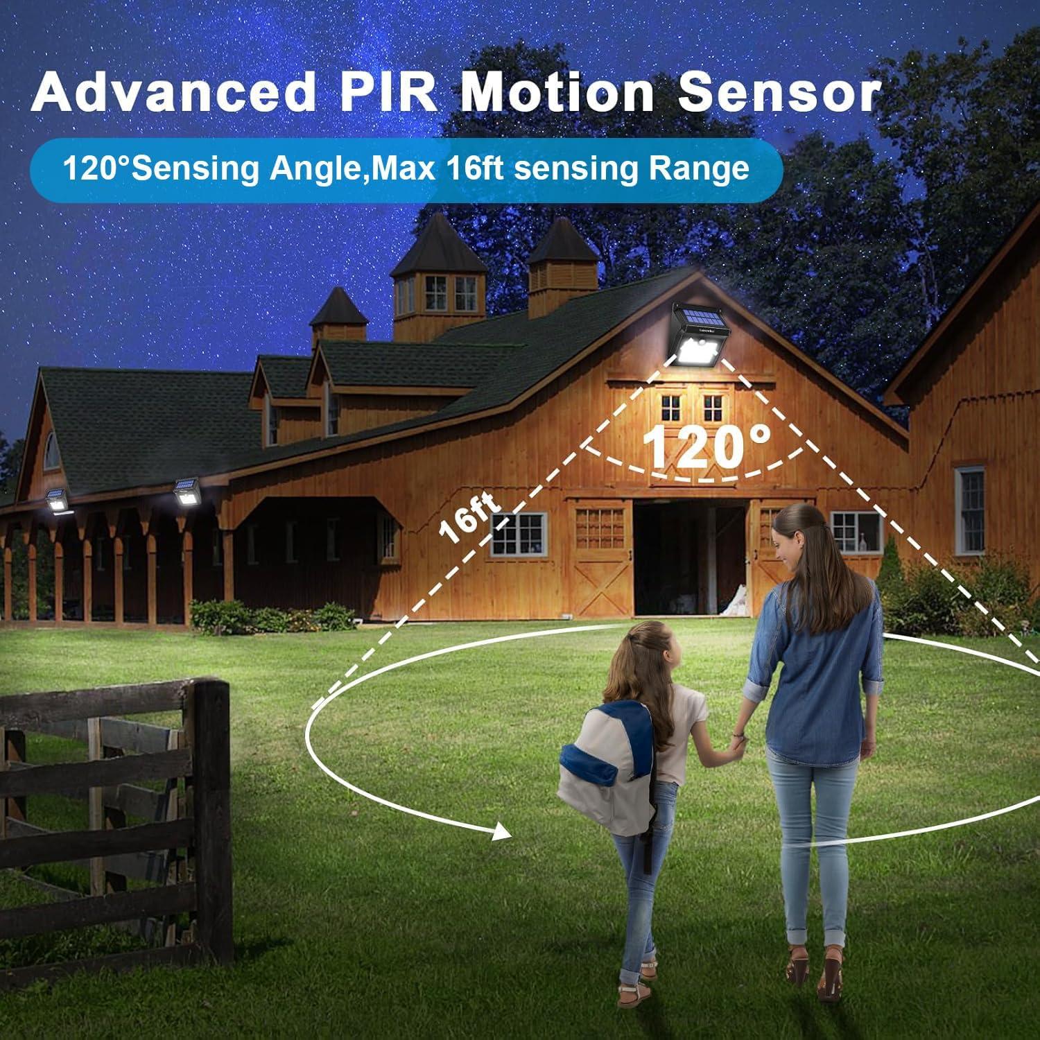 28 Luces LED Solares Luposwiten con Sensor de Movimiento