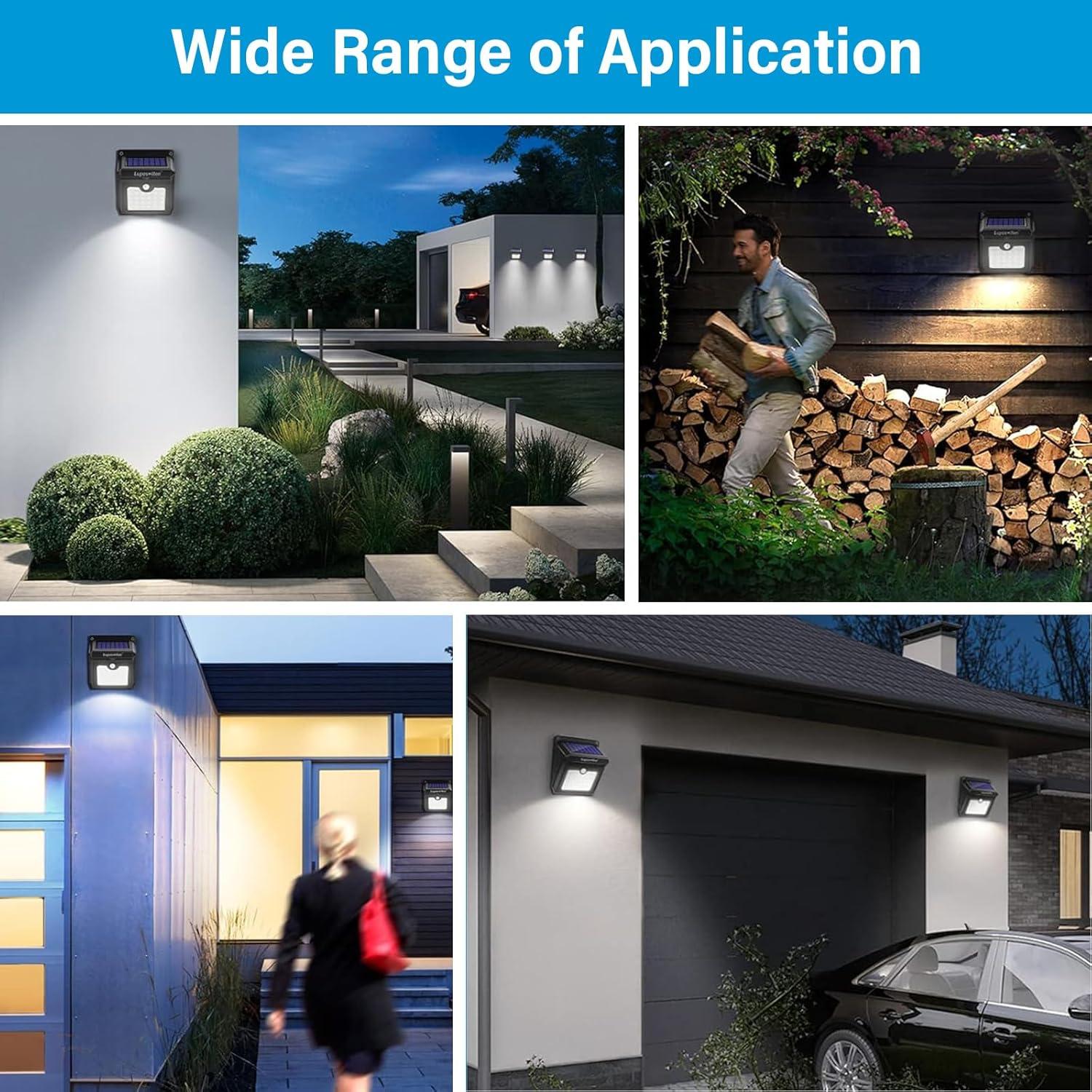 28 Luces LED Solares Luposwiten con Sensor de Movimiento