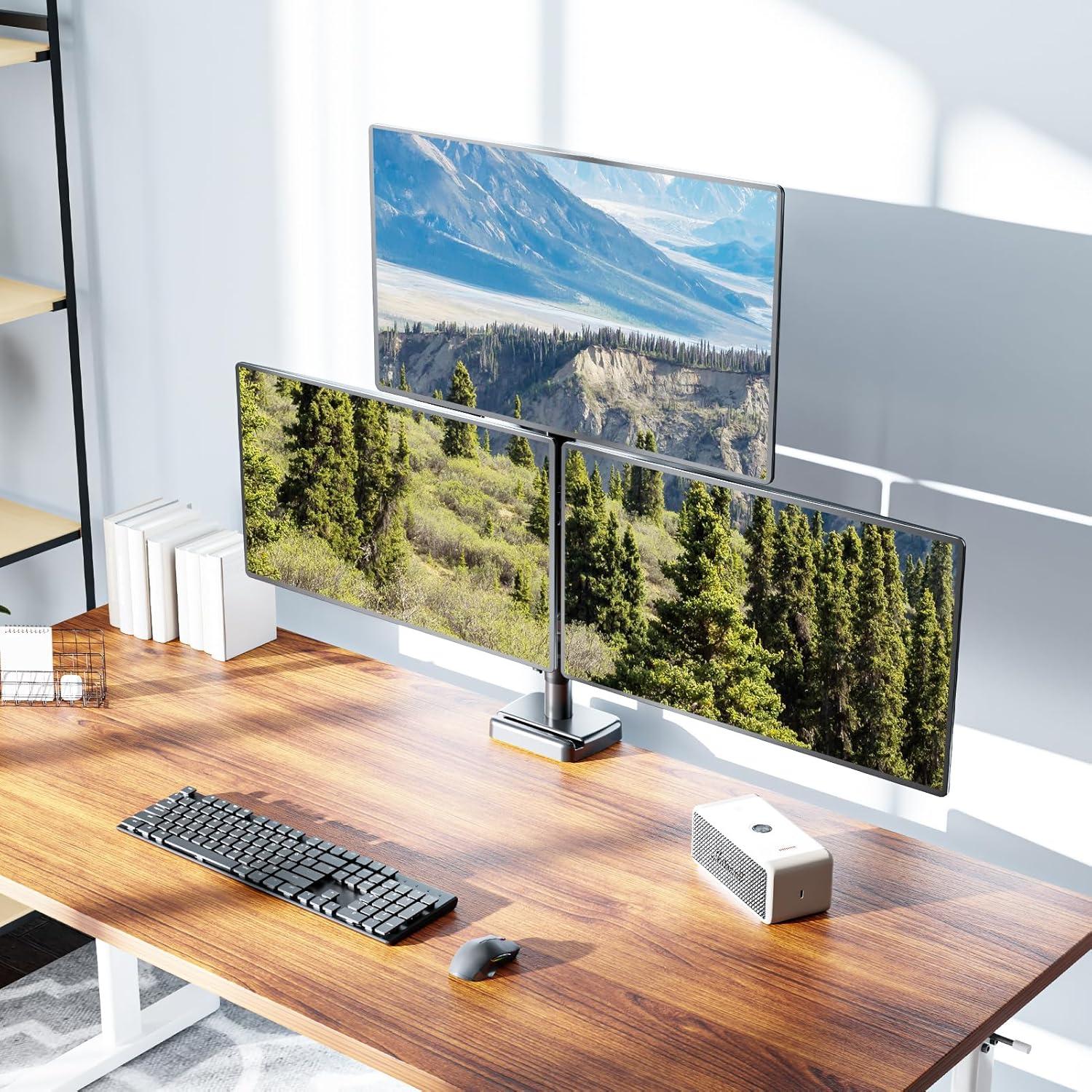 MOUNTUP Soporte Triple para Monitores 32" hasta 8 kg