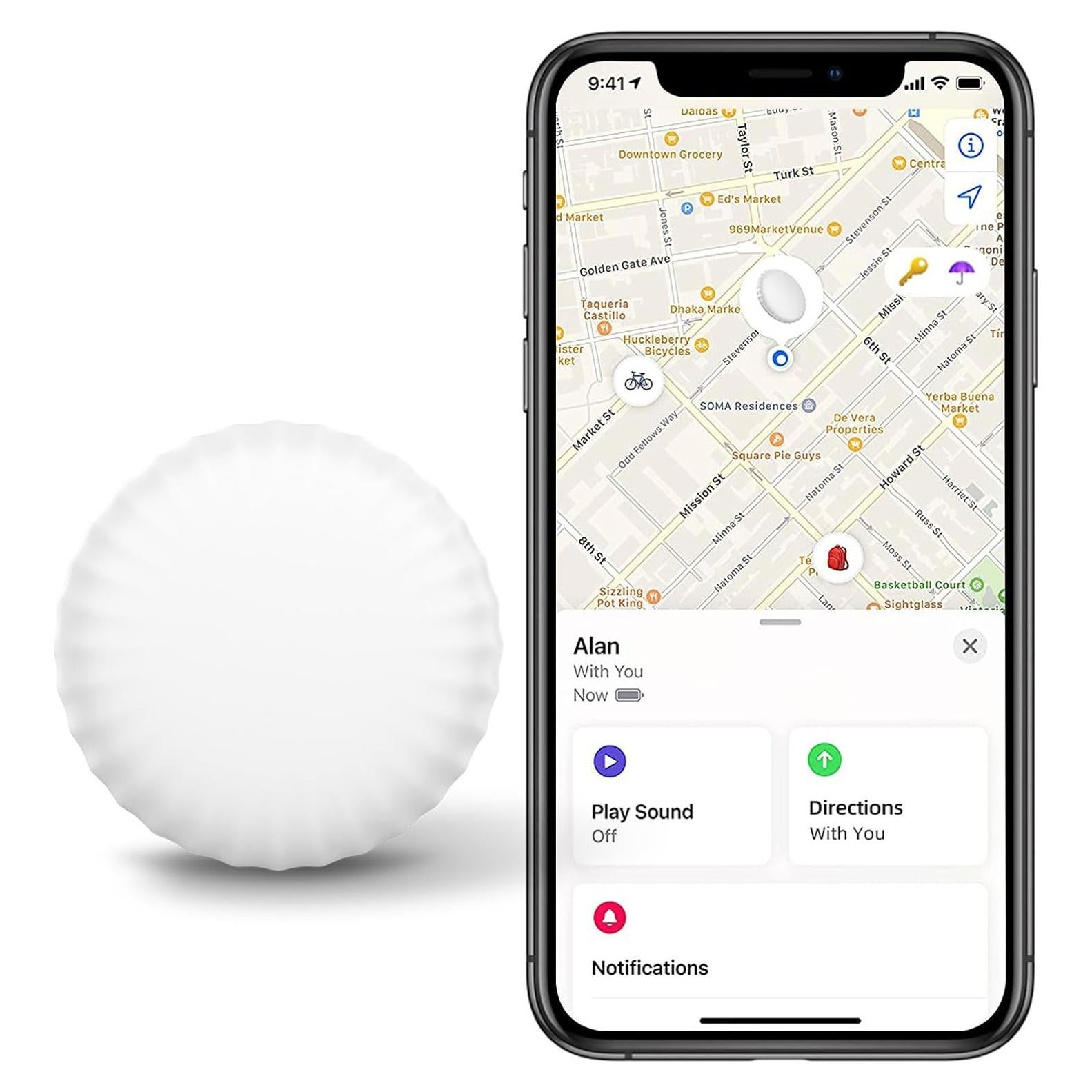 Rastreador de Llaves Bluetooth Mangotek StarTag Blanco