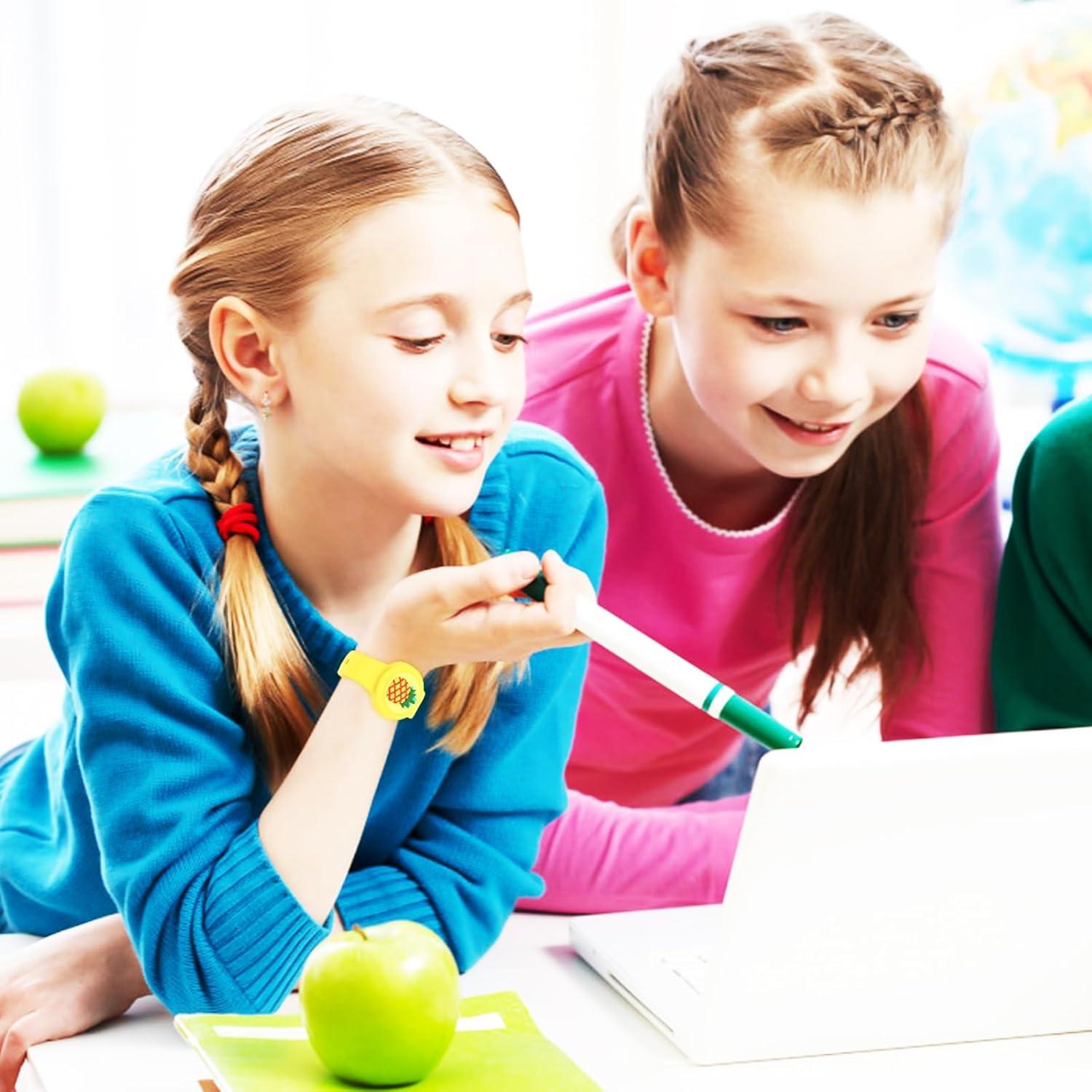 Pulsera de Silicona ANNUOZE para Air Tag Niños Rosa Delfín