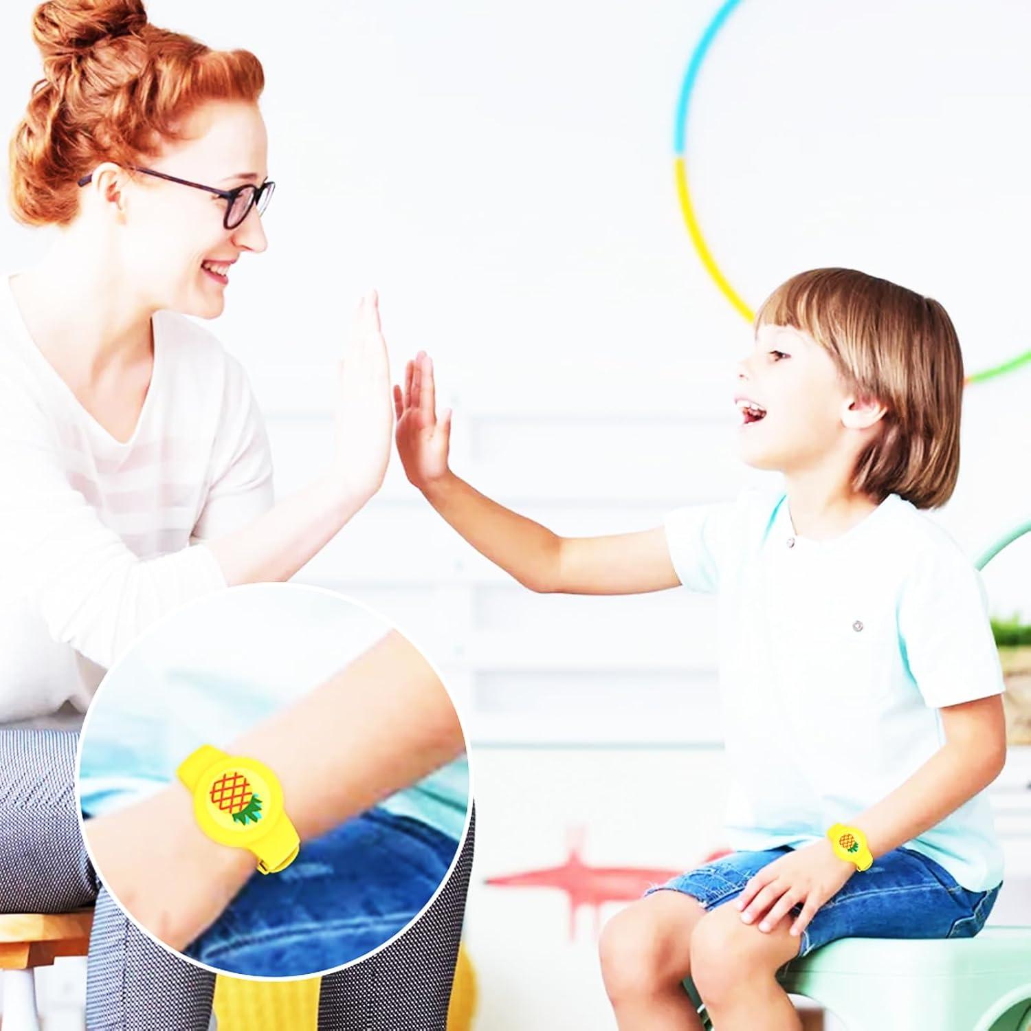 Pulsera de Silicona ANNUOZE para Air Tag Niños Rosa Delfín