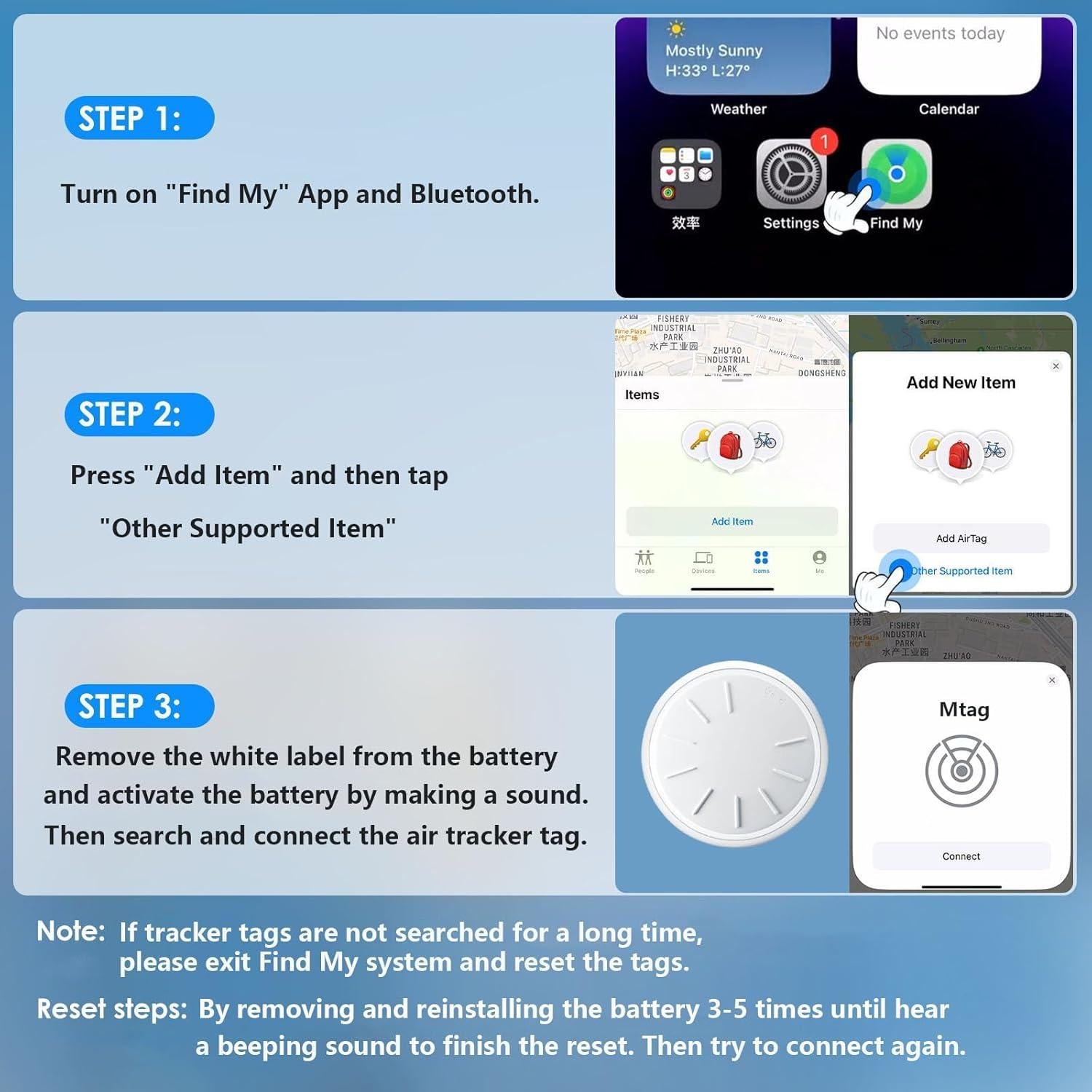 Localizadores Bluetooth ZITTZ 2 Pack para iOS - Etiquetas de Rastreo