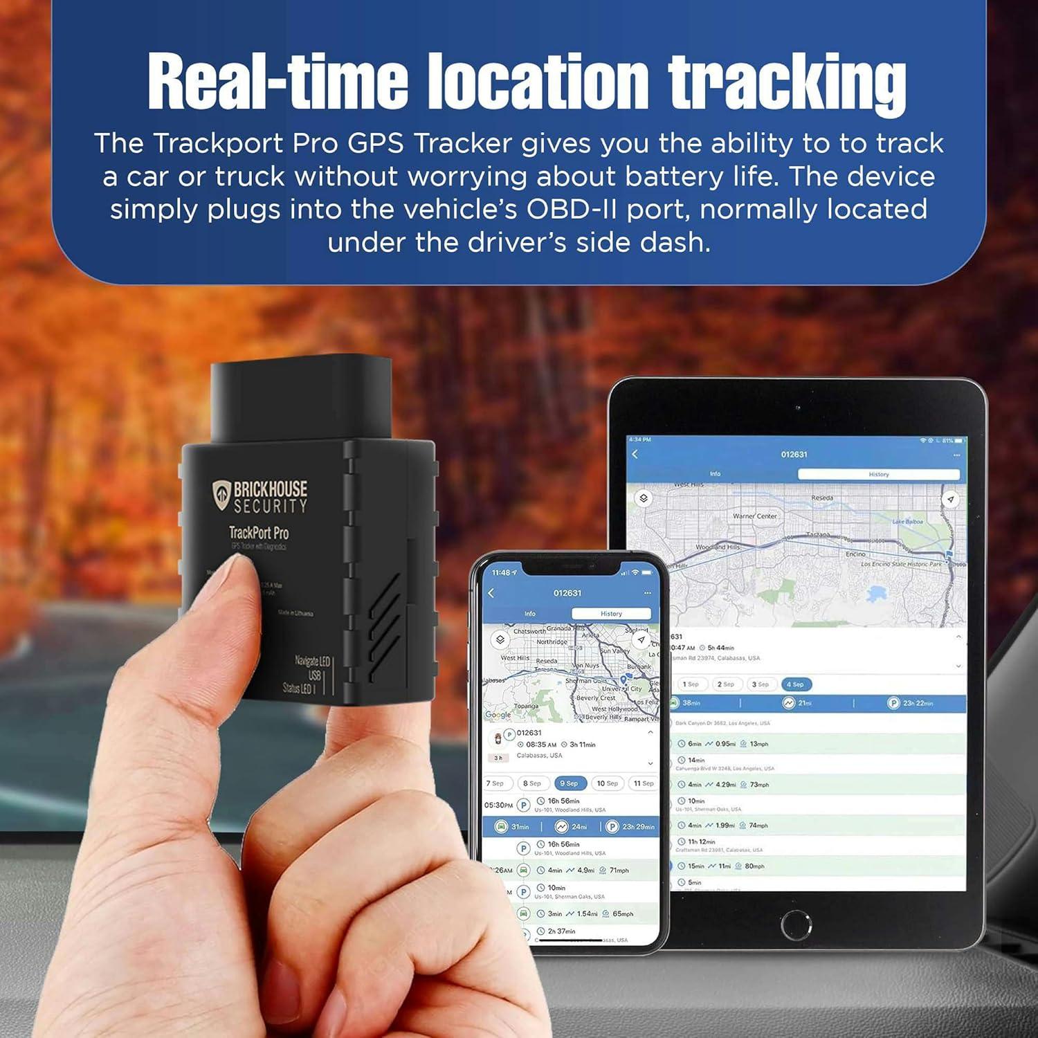 Rastreador GPS Brickhouse Security TrackPort Pro OBD-II