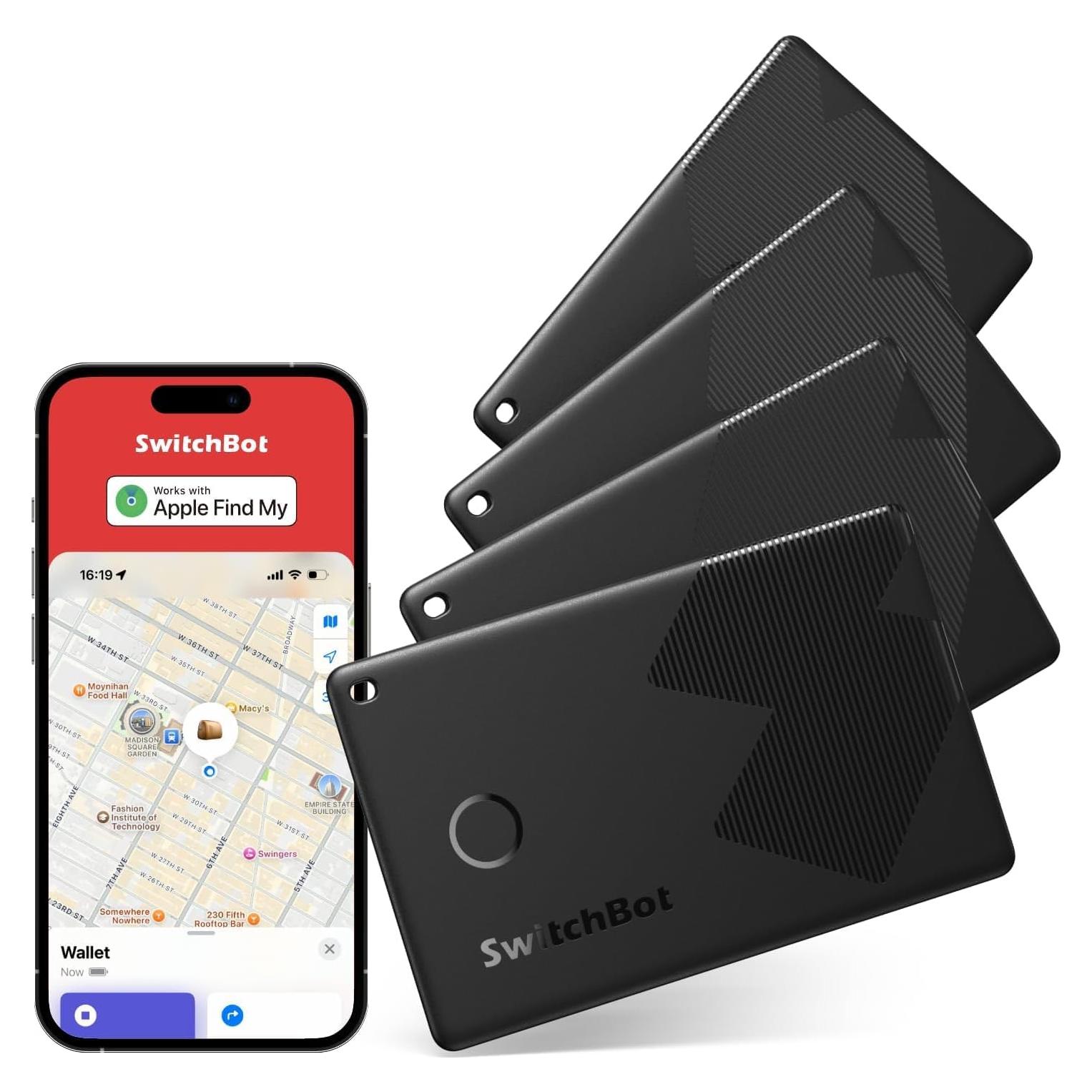 Localizador Bluetooth SwitchBot para Cartera - Paquete de 4