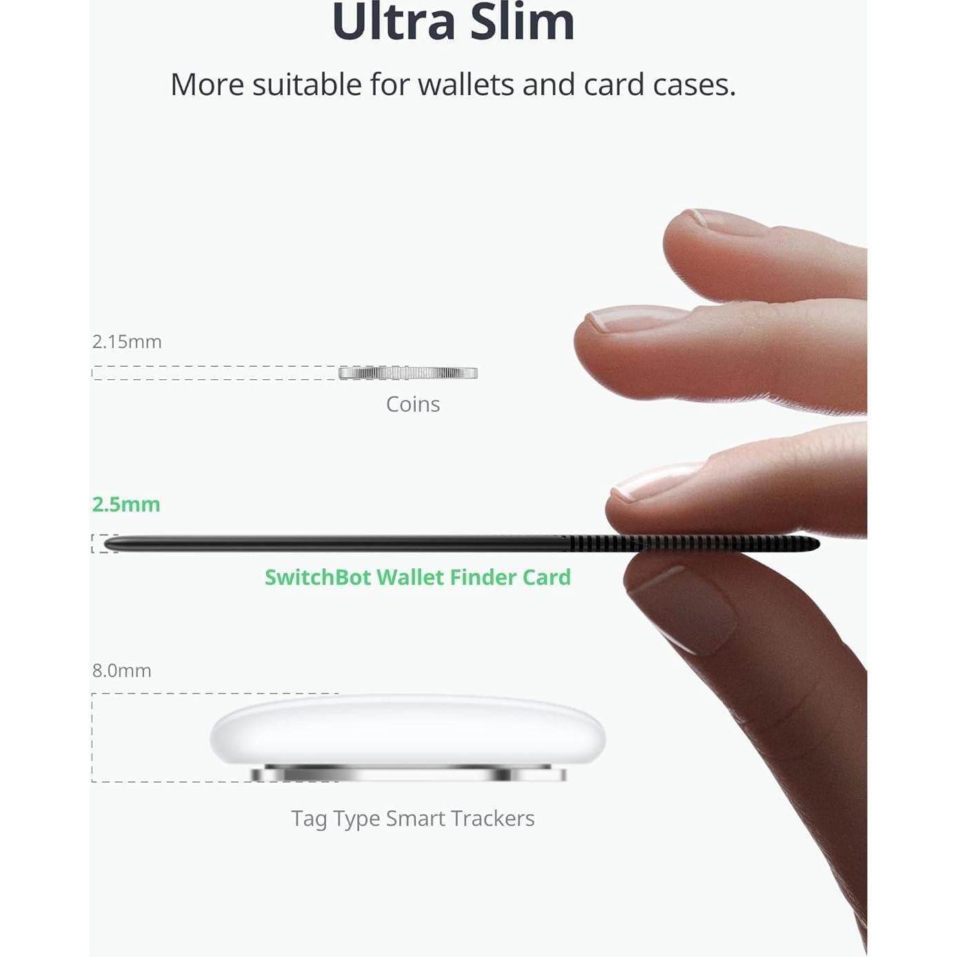 Localizador Bluetooth SwitchBot para Cartera - Paquete de 4