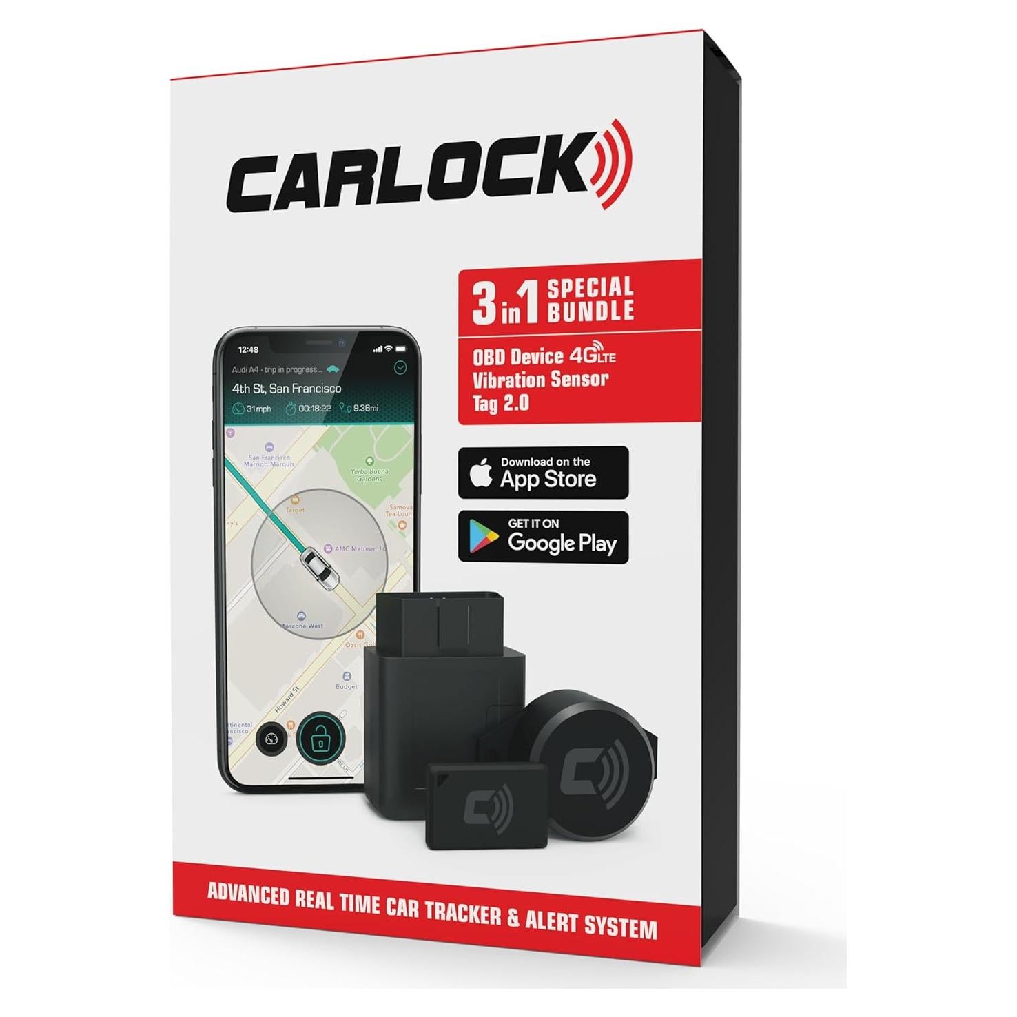 Paquete de Seguridad CARLOCK 2.0: Rastreador GPS y Alarma