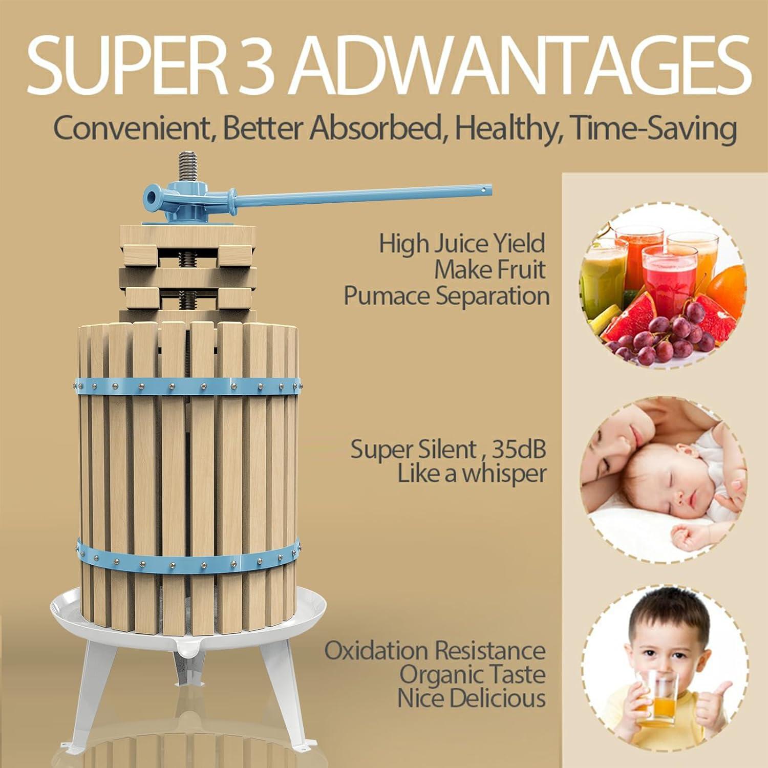 Prensa de Sidra SQUEEZE master 18L Azul - Prensador Manual