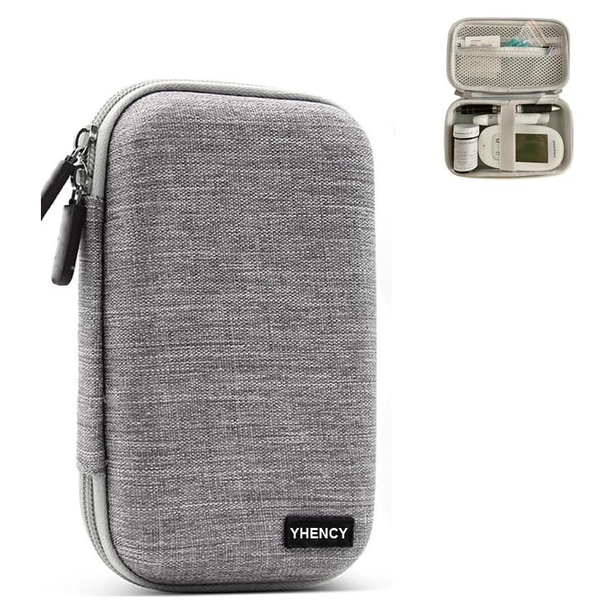 Bolsa Organizador Diabético YHENCY A-Gris Pequeña Compacta