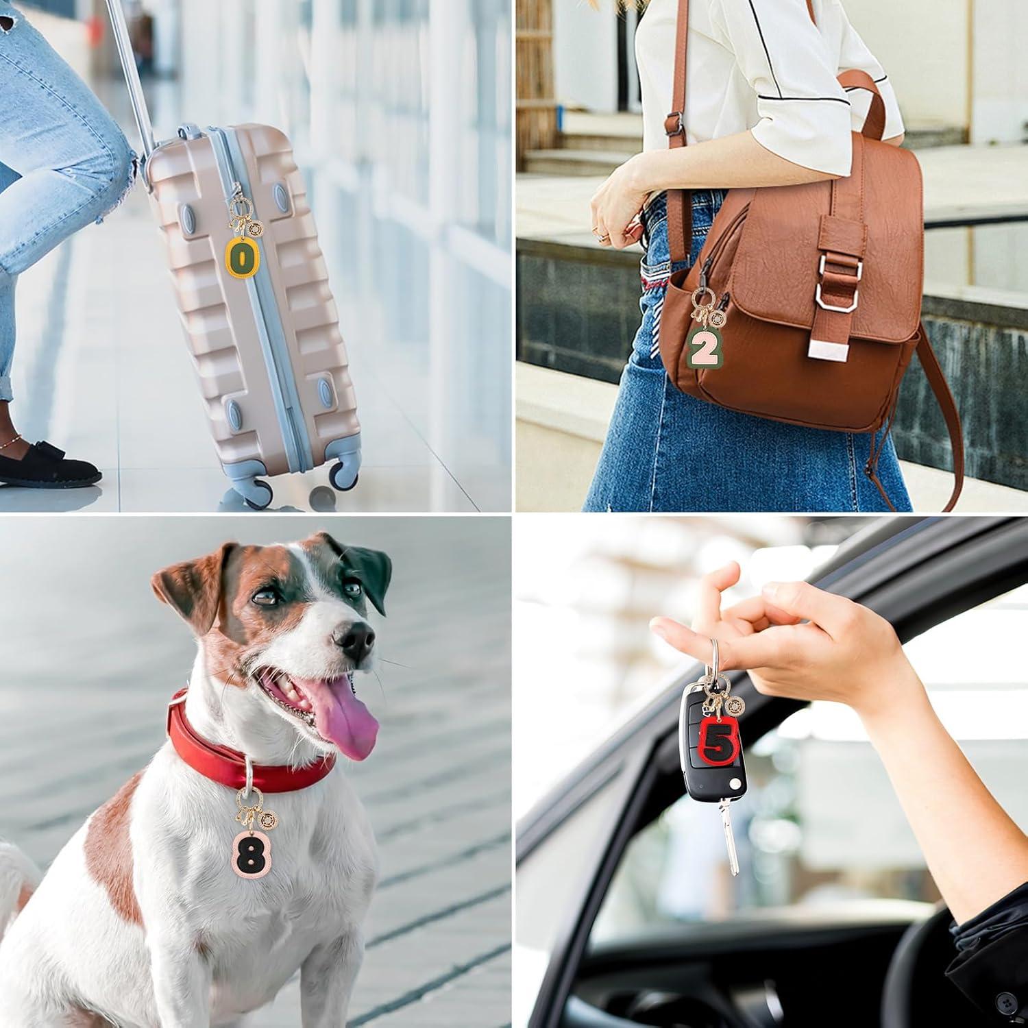 Funda de cuero para AirTag ZZBBFDJY con llavero metálico