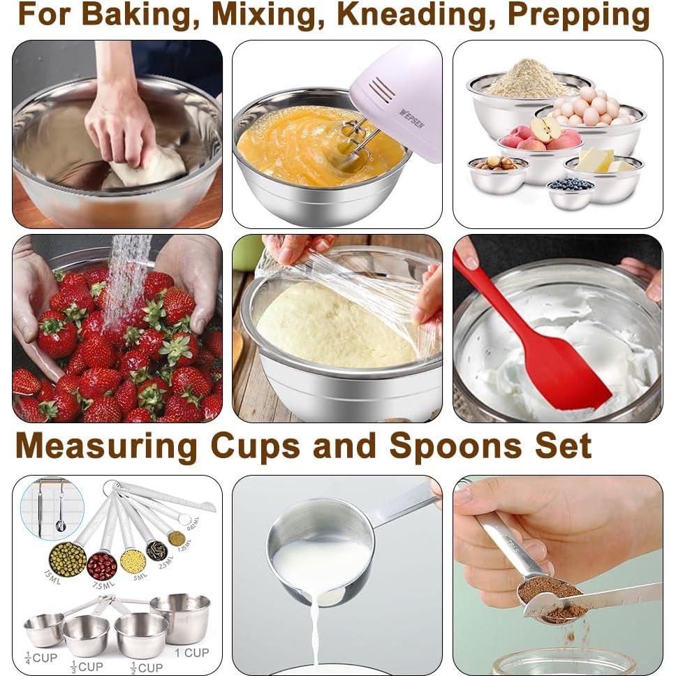 Batidora de Mano WEPSEN MX200 200W 5 Velocidades + Cuencos