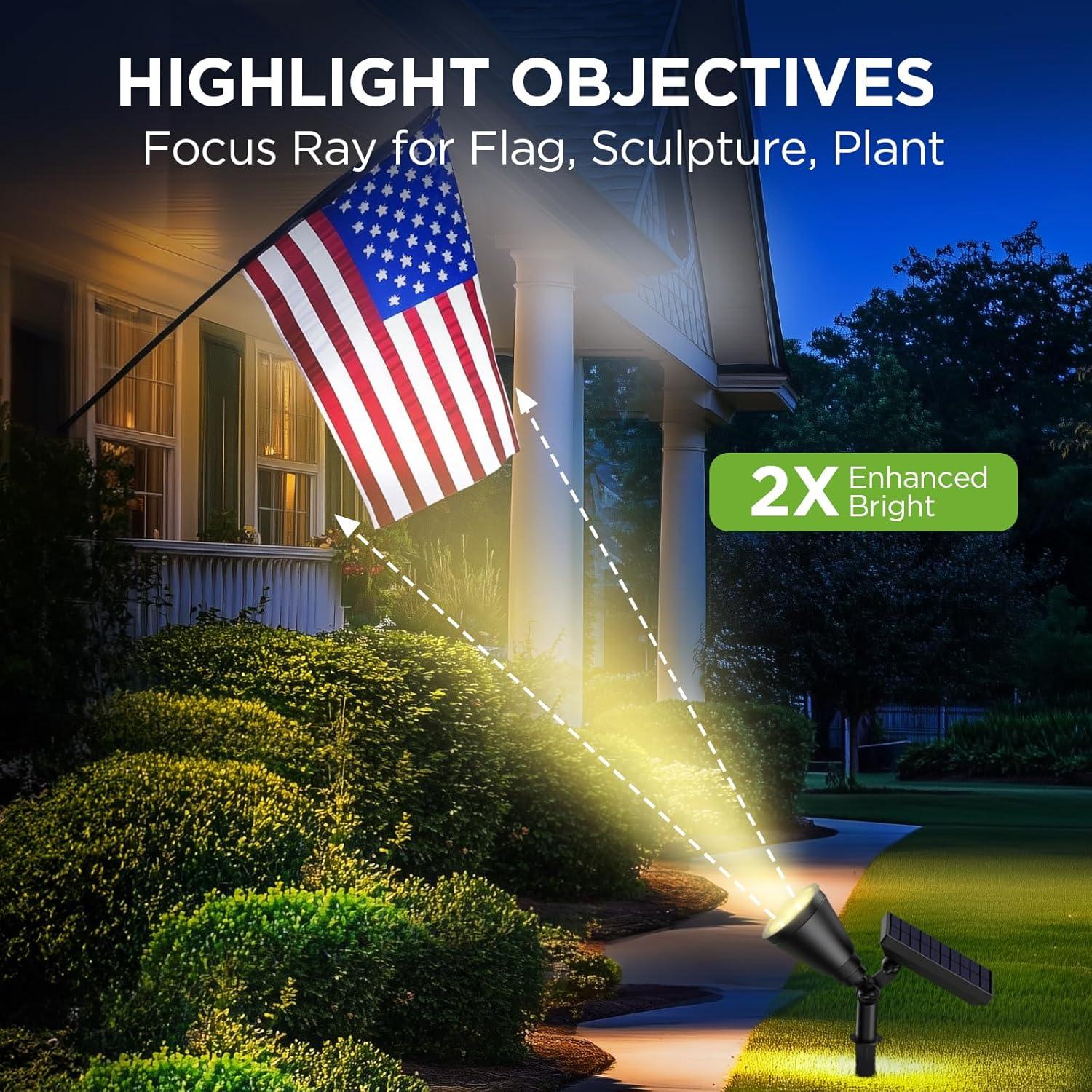 InnoGear Luces Solares Jardín 4 Piezas Blanco Cálido