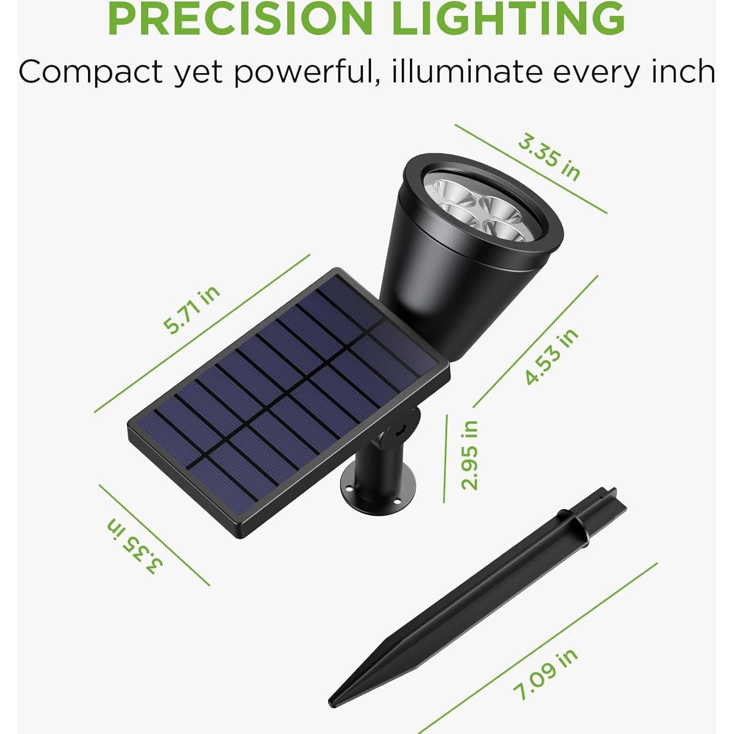 InnoGear Luces Solares Jardín 4 Piezas Blanco Cálido