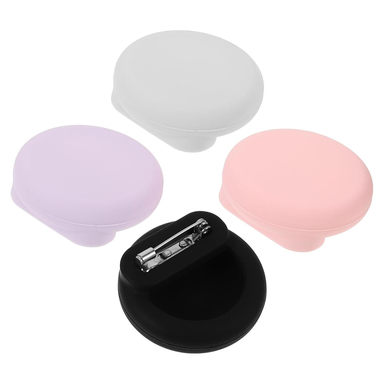 Housoutil 4 Pcs Air Tag Holder for Kids Tracker Case Anti-removal Air Tag Silicone Case with Pins for Children Elderly Pets Backpack Luggage