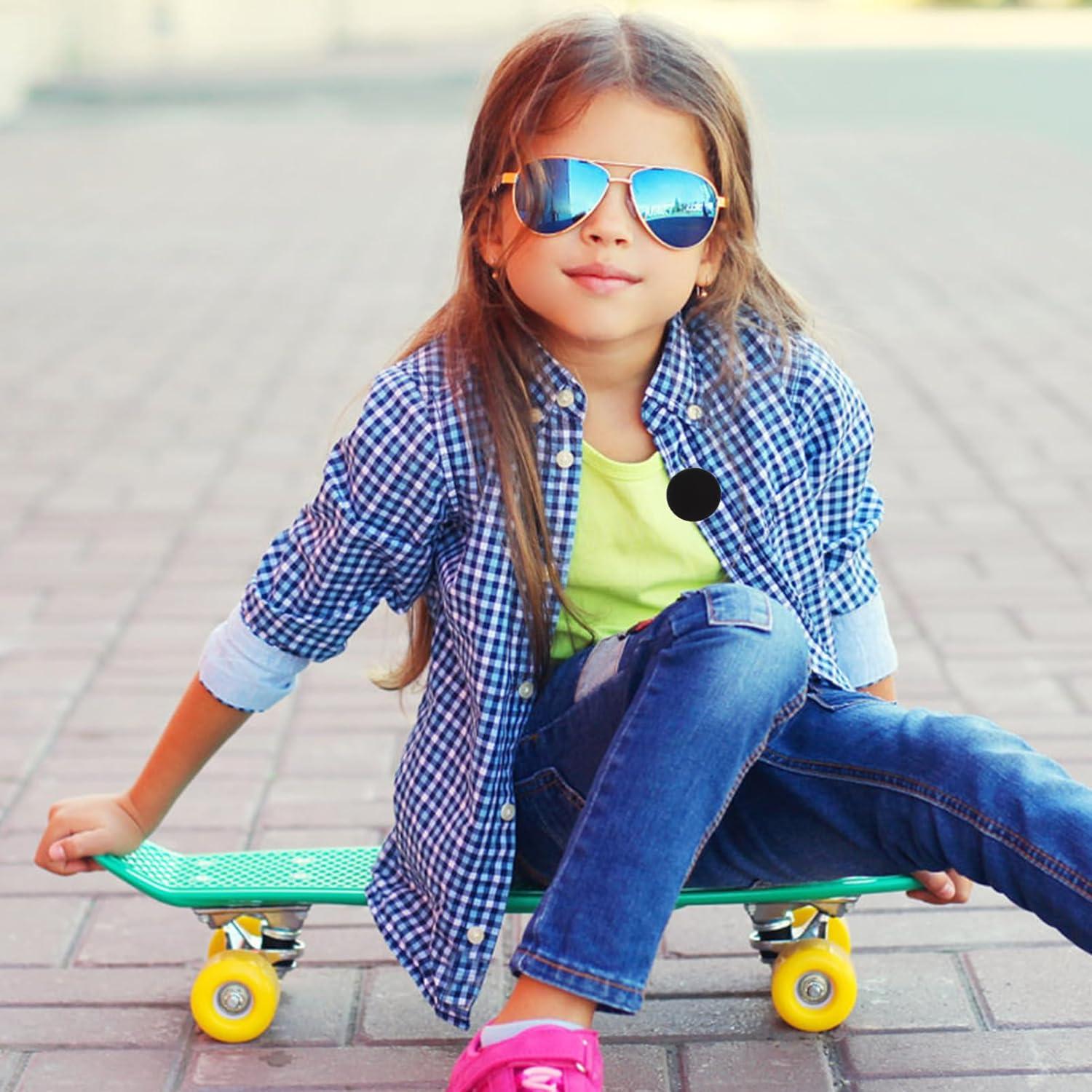 Housoutil 4 Pcs Air Tag Holder for Kids Tracker Case Anti-removal Air Tag Silicone Case with Pins for Children Elderly Pets Backpack Luggage