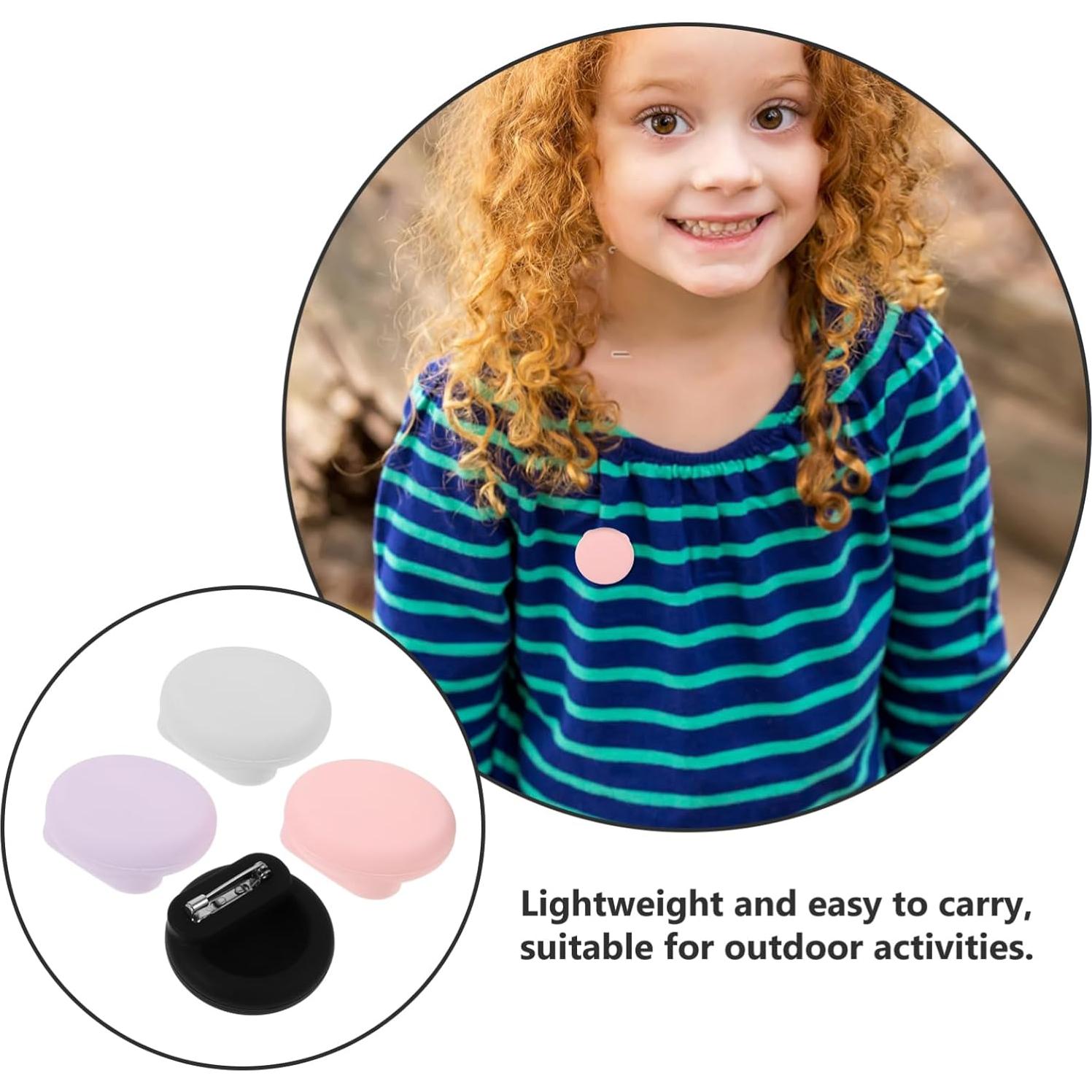 Housoutil 4 Pcs Air Tag Holder for Kids Tracker Case Anti-removal Air Tag Silicone Case with Pins for Children Elderly Pets Backpack Luggage